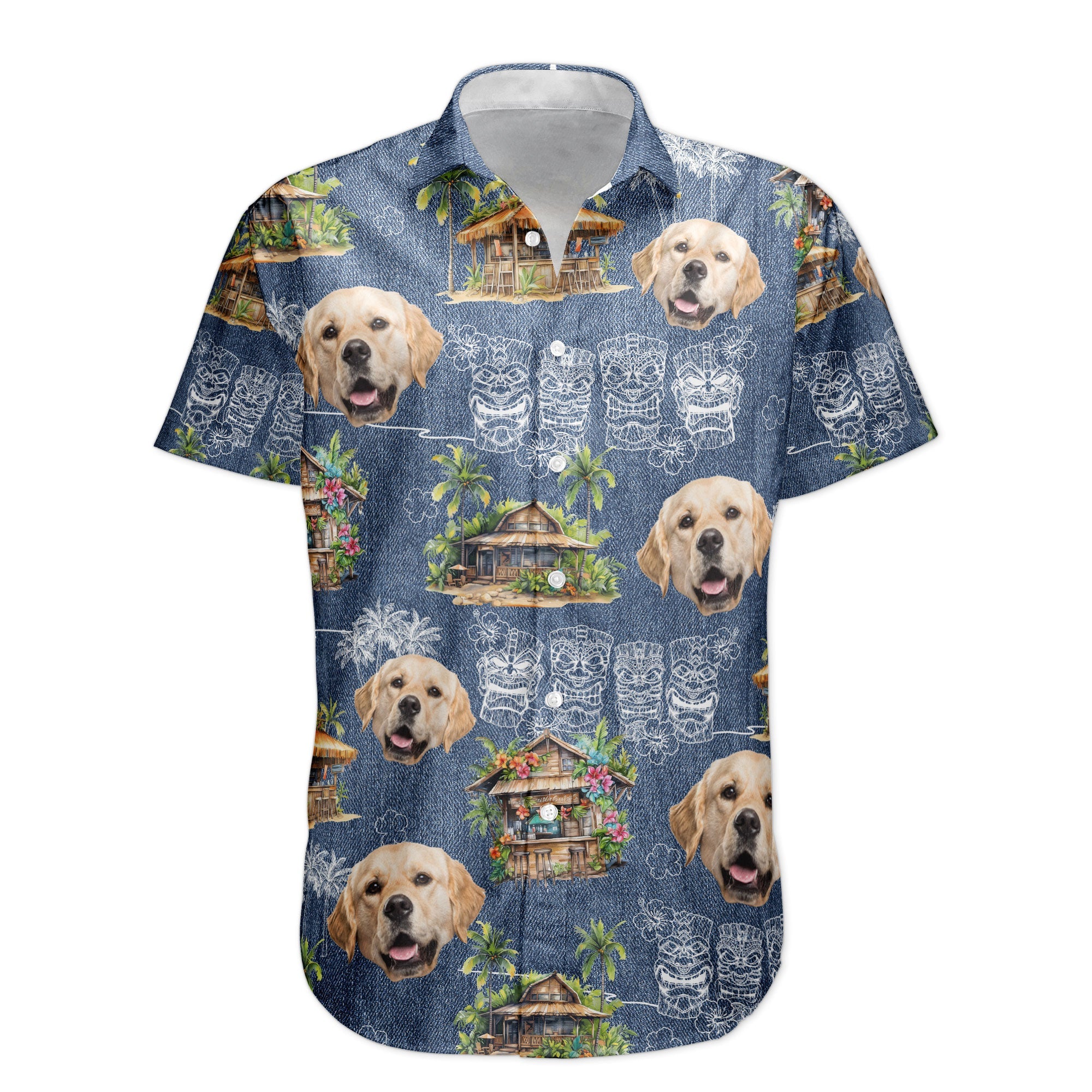 Custom Photo Tiki Summer Family Friends Boss - Custom Photo Hawaiian Shirts