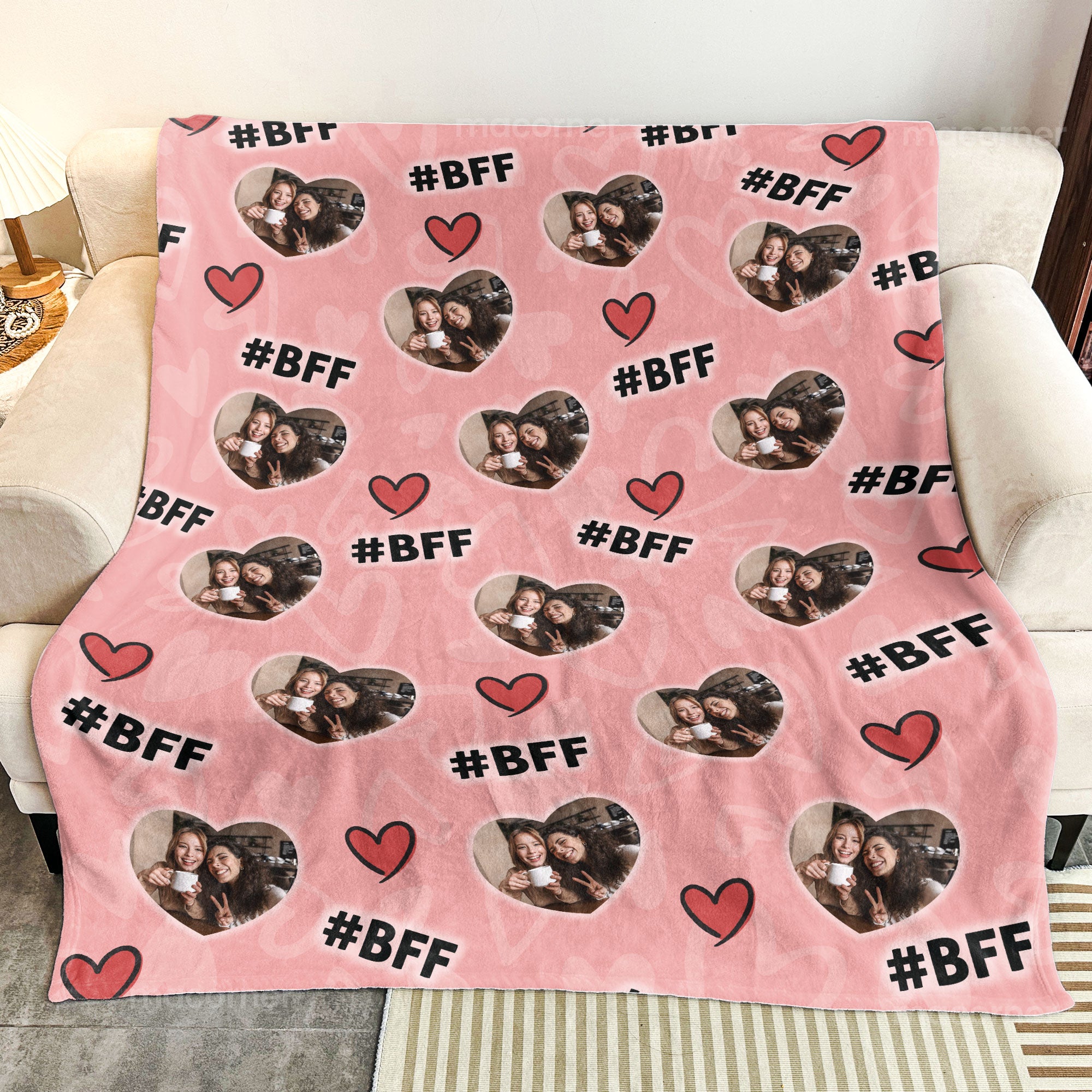 Custom Photo With Friends - Personalized Photo Blanket