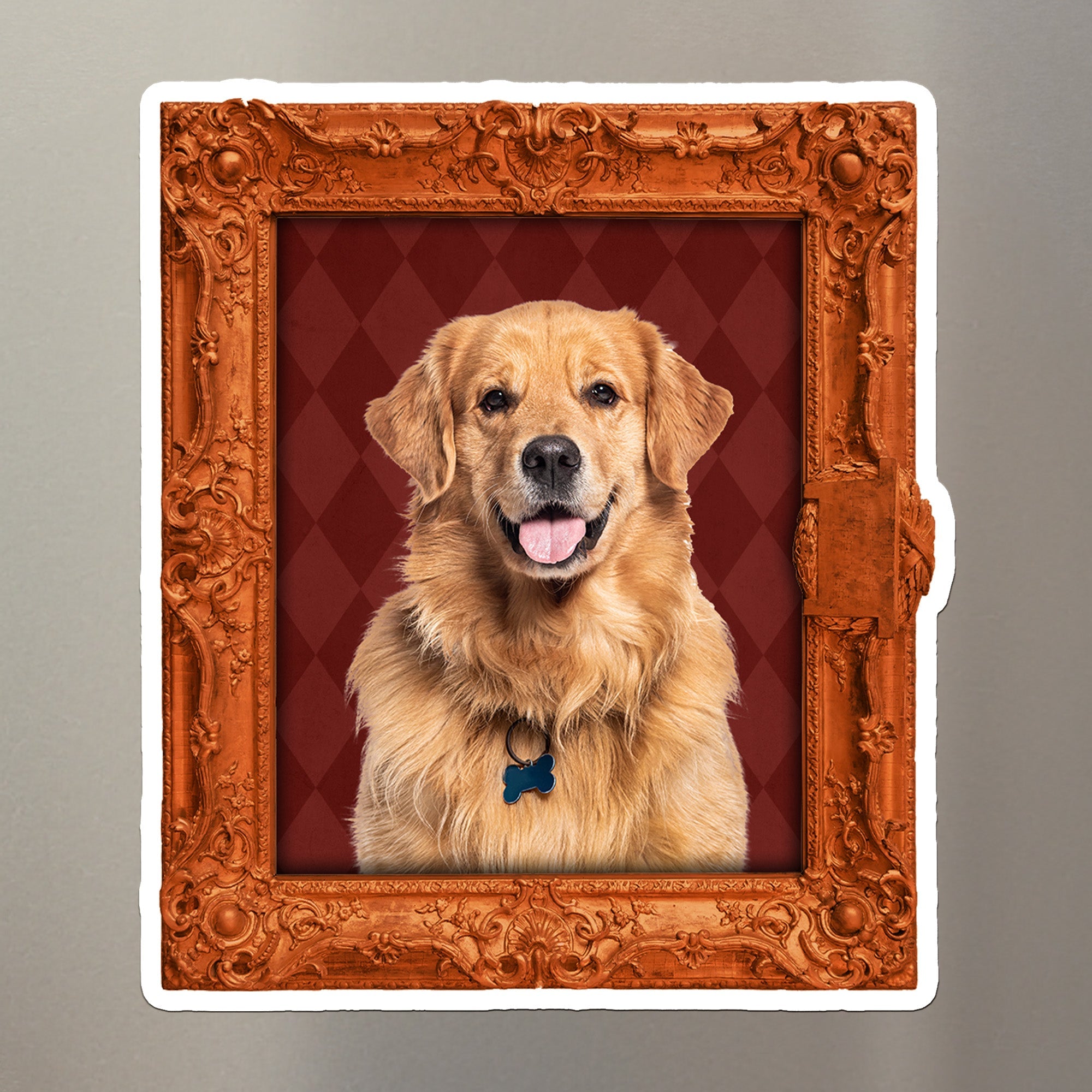 Custom Royal Pet Portrait - Personalized Photo Magnet