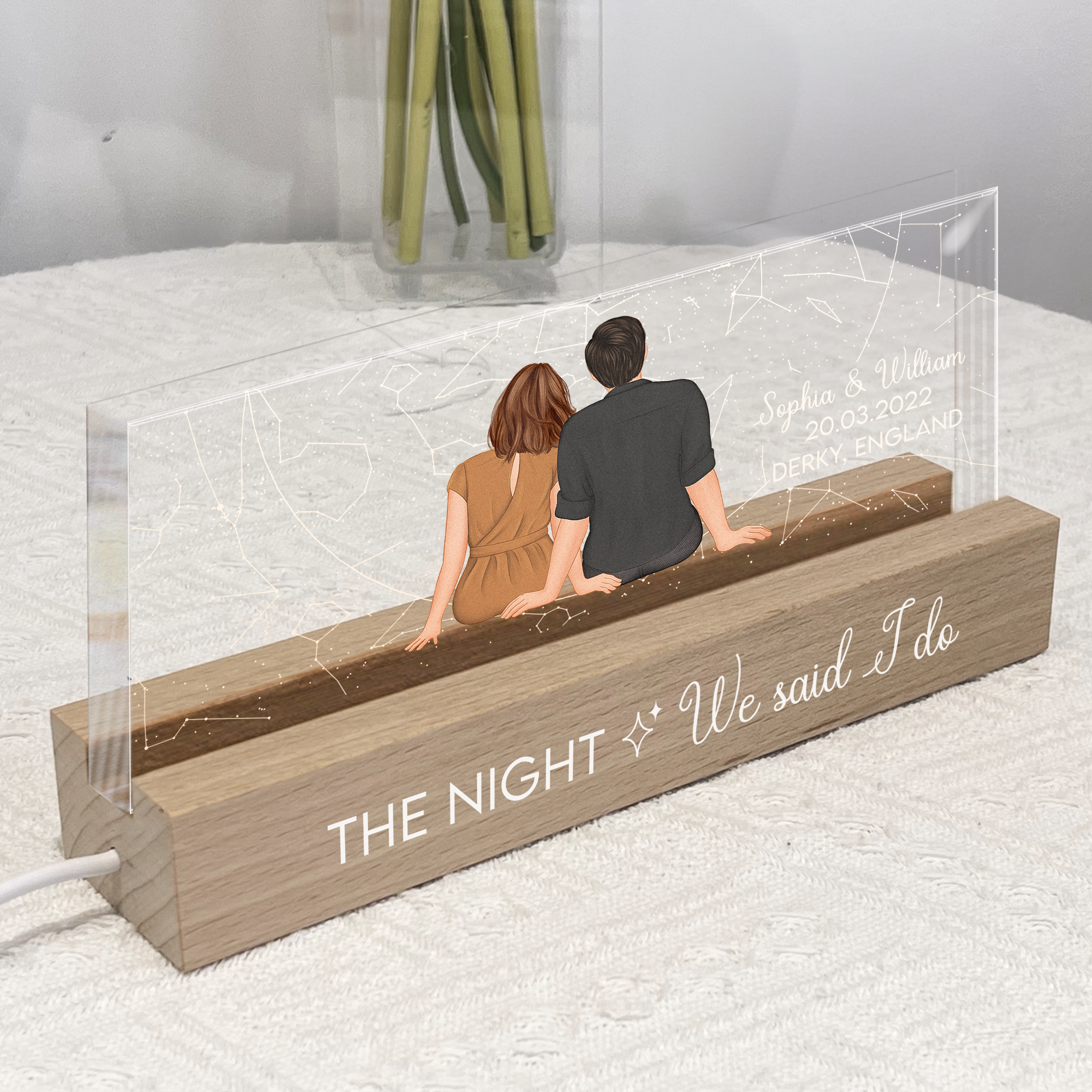 Custom Star Map The Night We Met - Personalized LED Night Light