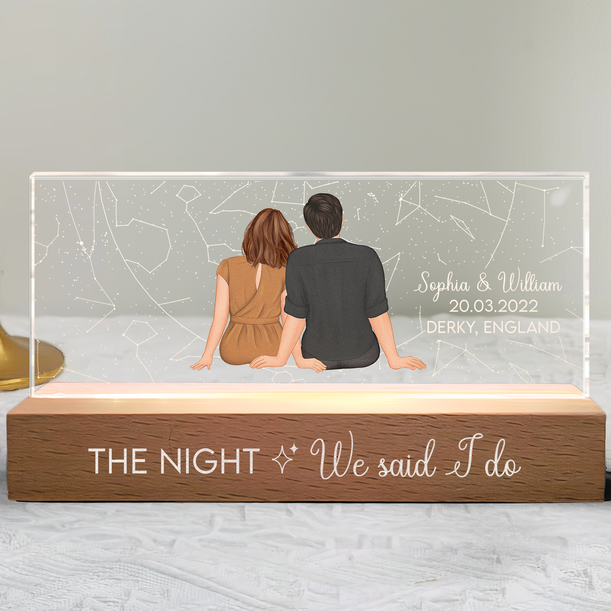 Custom Star Map The Night We Met - Personalized LED Night Light