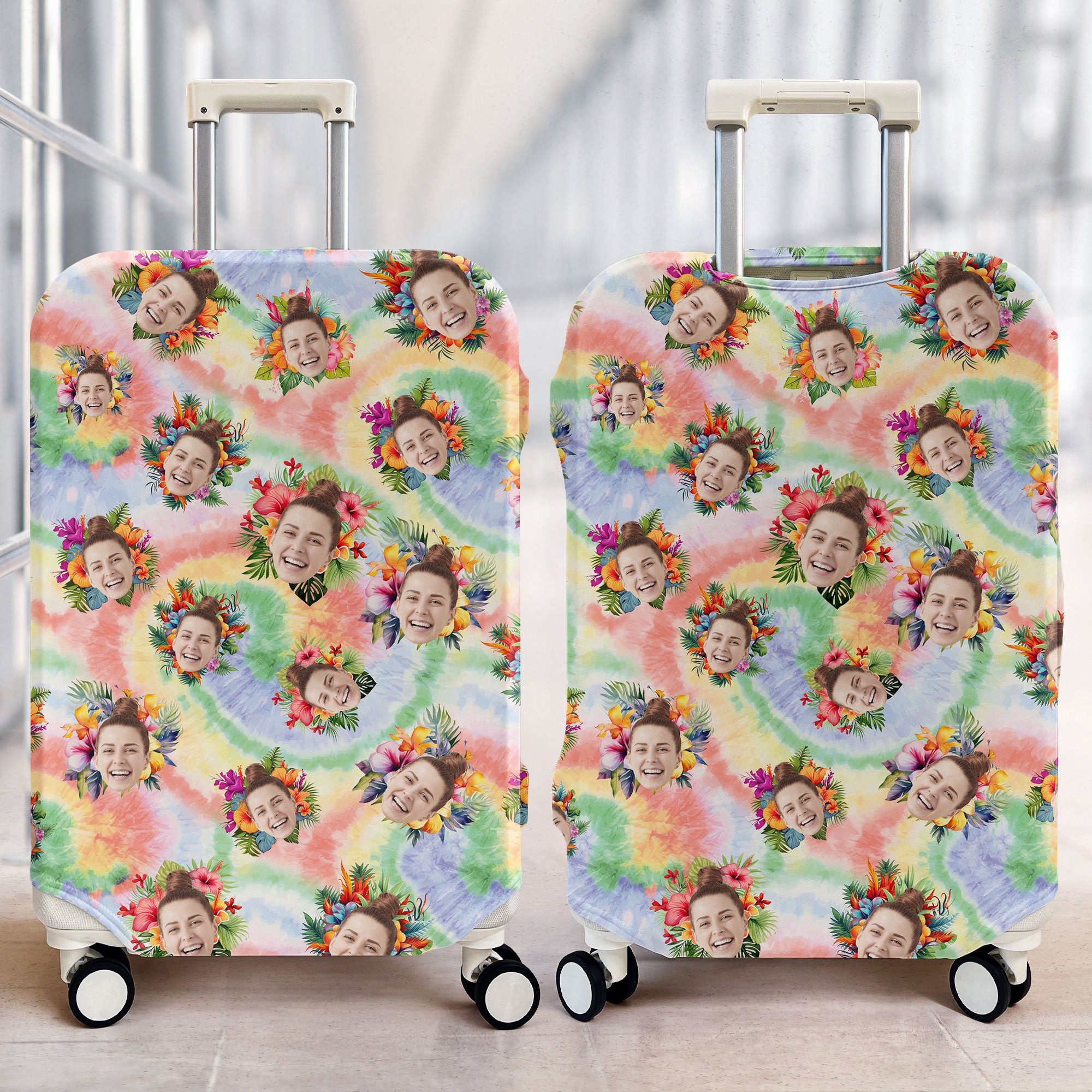 Custom Tropical Photo For Traveler - Personalized Photo Luggage Cover