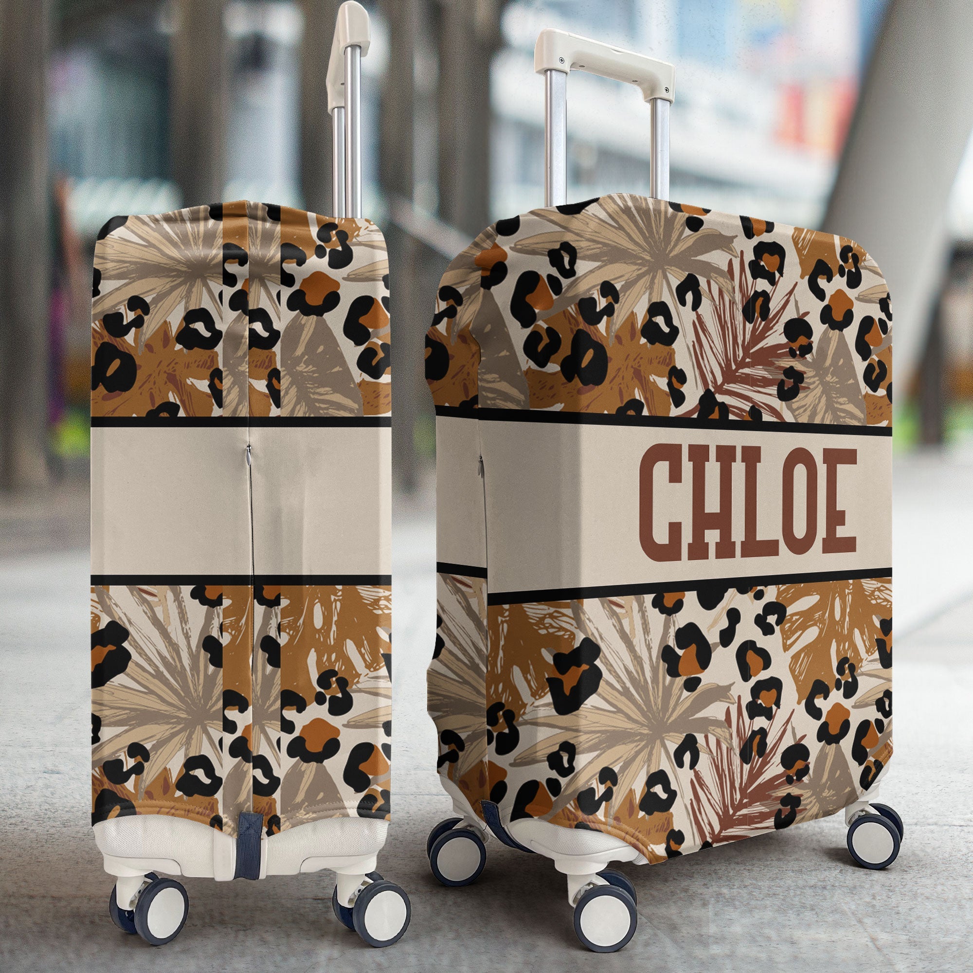 Custom Tropical Style For Traveler - Personalized Luggage Cover