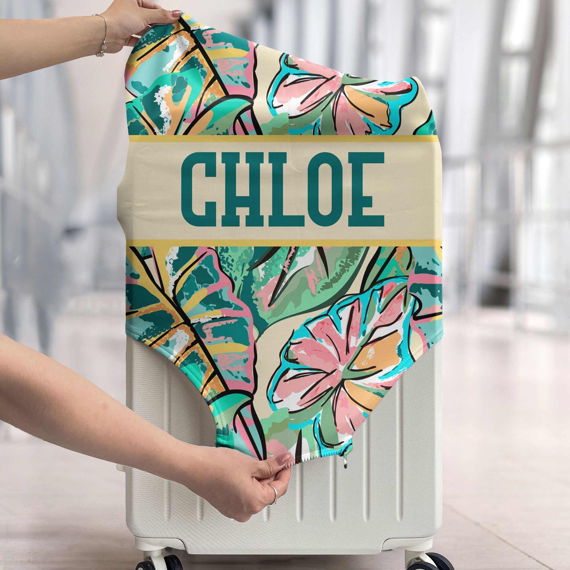 Custom Tropical Style For Traveler - Personalized Luggage Cover