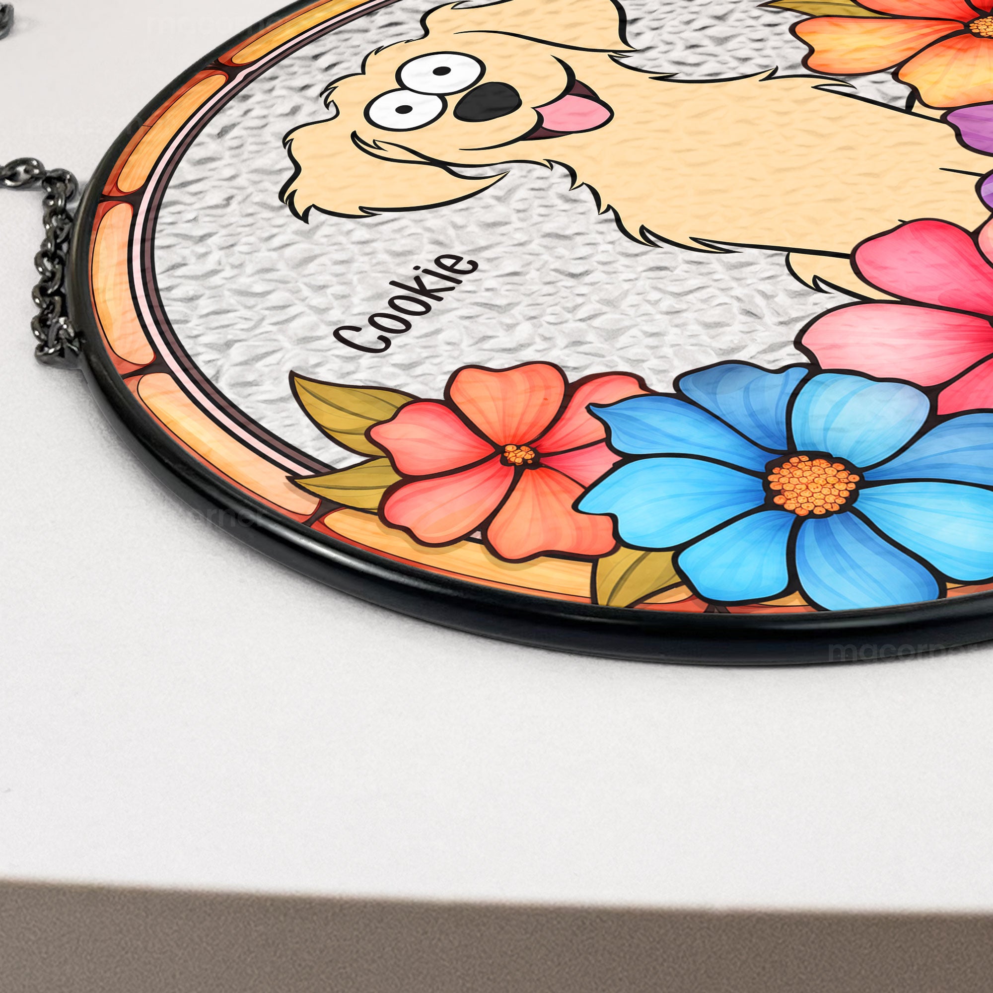 Custom Your Adorable Pet - Personalized Stained Glass Window Hanging Suncatcher