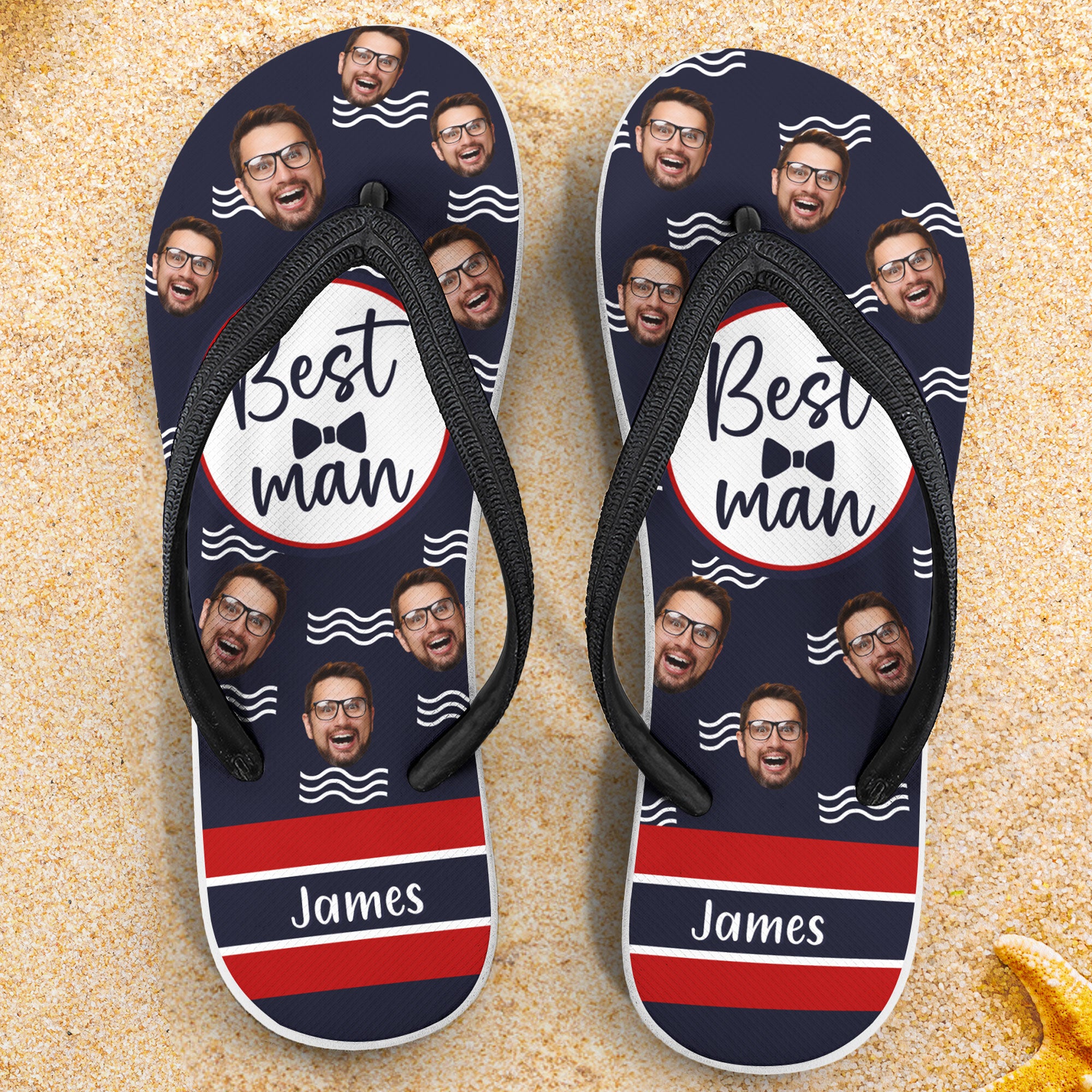 Custom Photo Bride Maids Squad - Personalized Photo Flip Flops