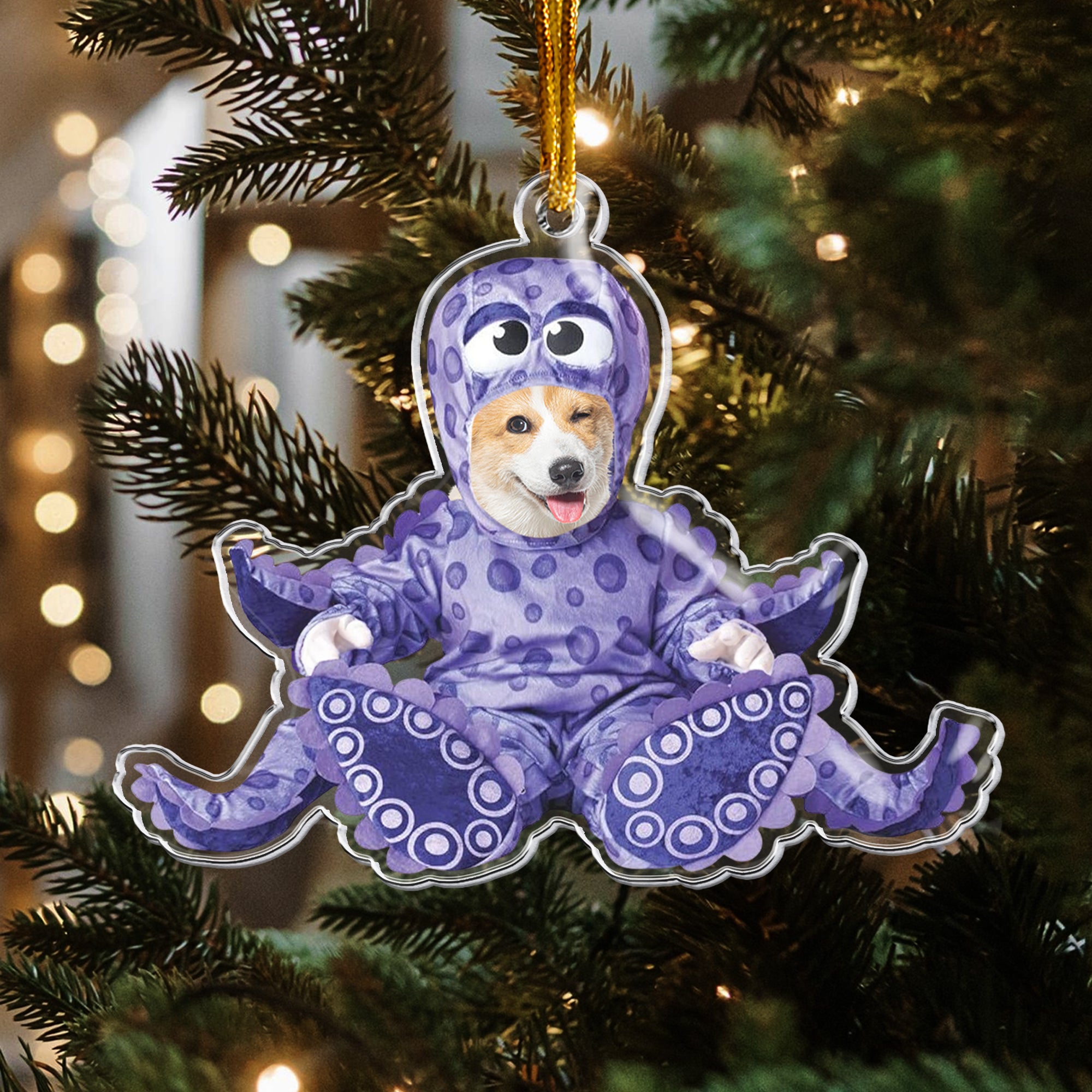 Cute Baby Monster - Personalized Acrylic Photo Ornament