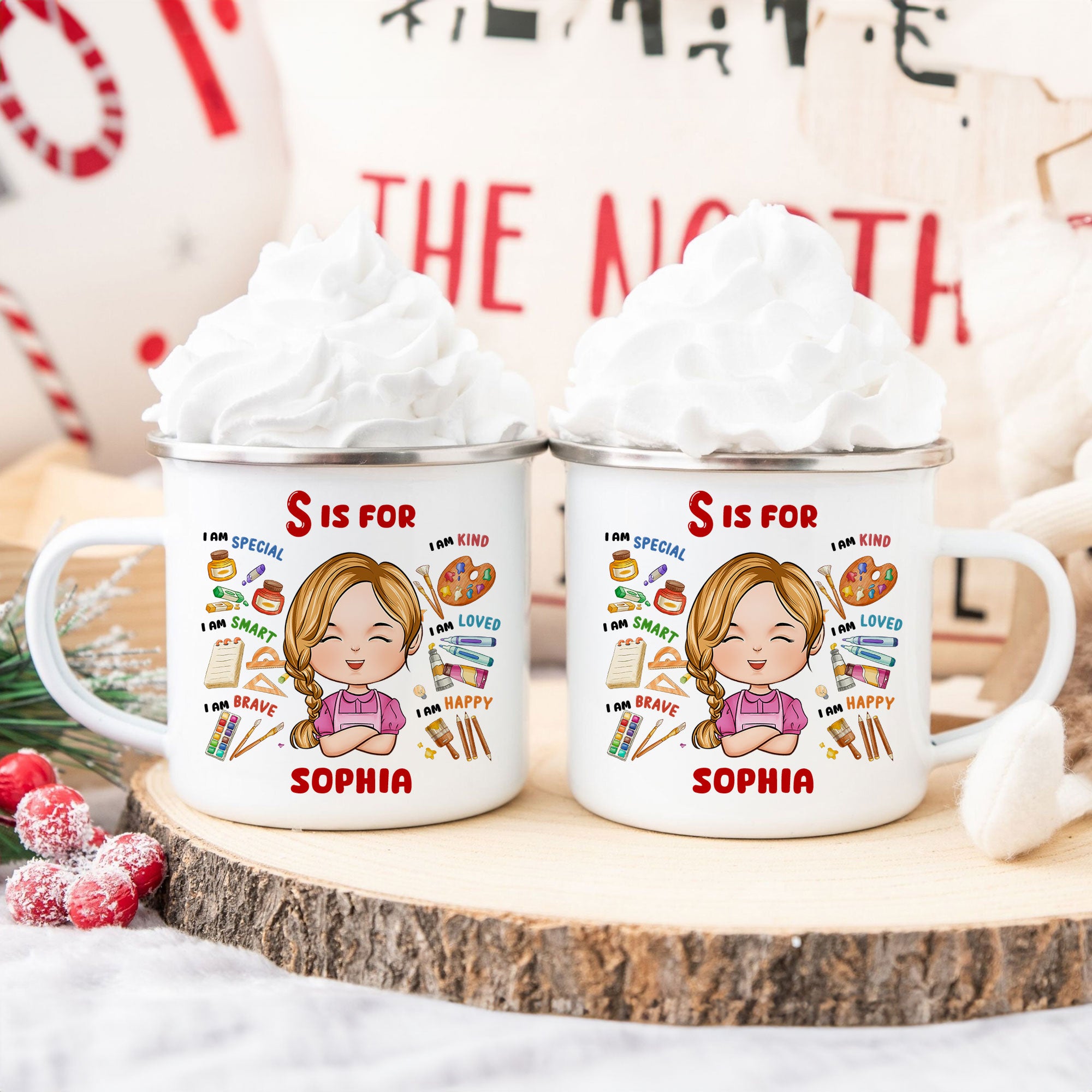 Cute Kid Trendy 2024 - Personalized Enamel Mug