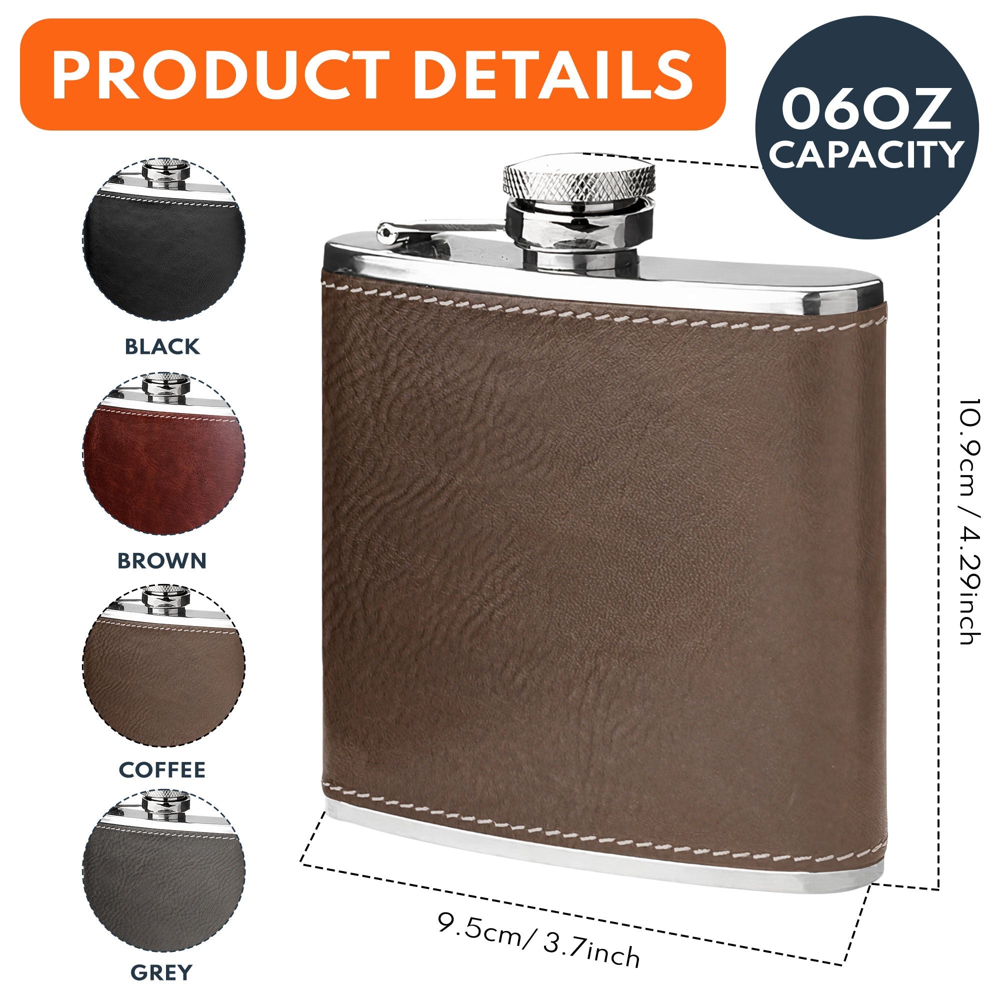 Dad Gift From The Reasons You Drink - Personalized Leather Flask