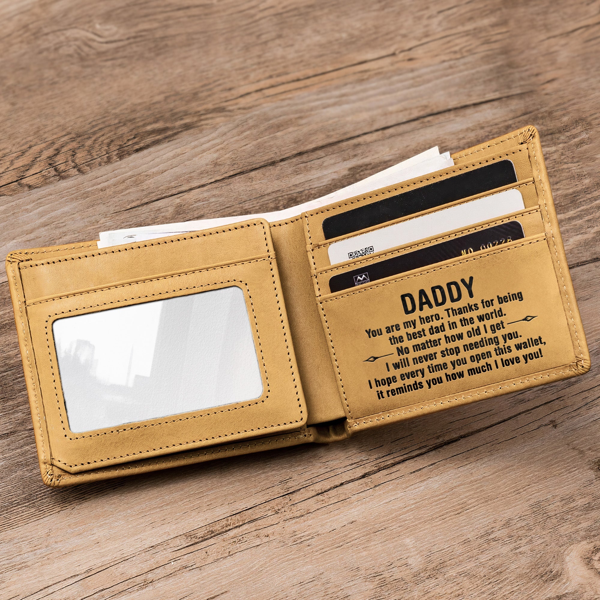 Dad The Man The Myth The Legend - Personalized Leather Wallet