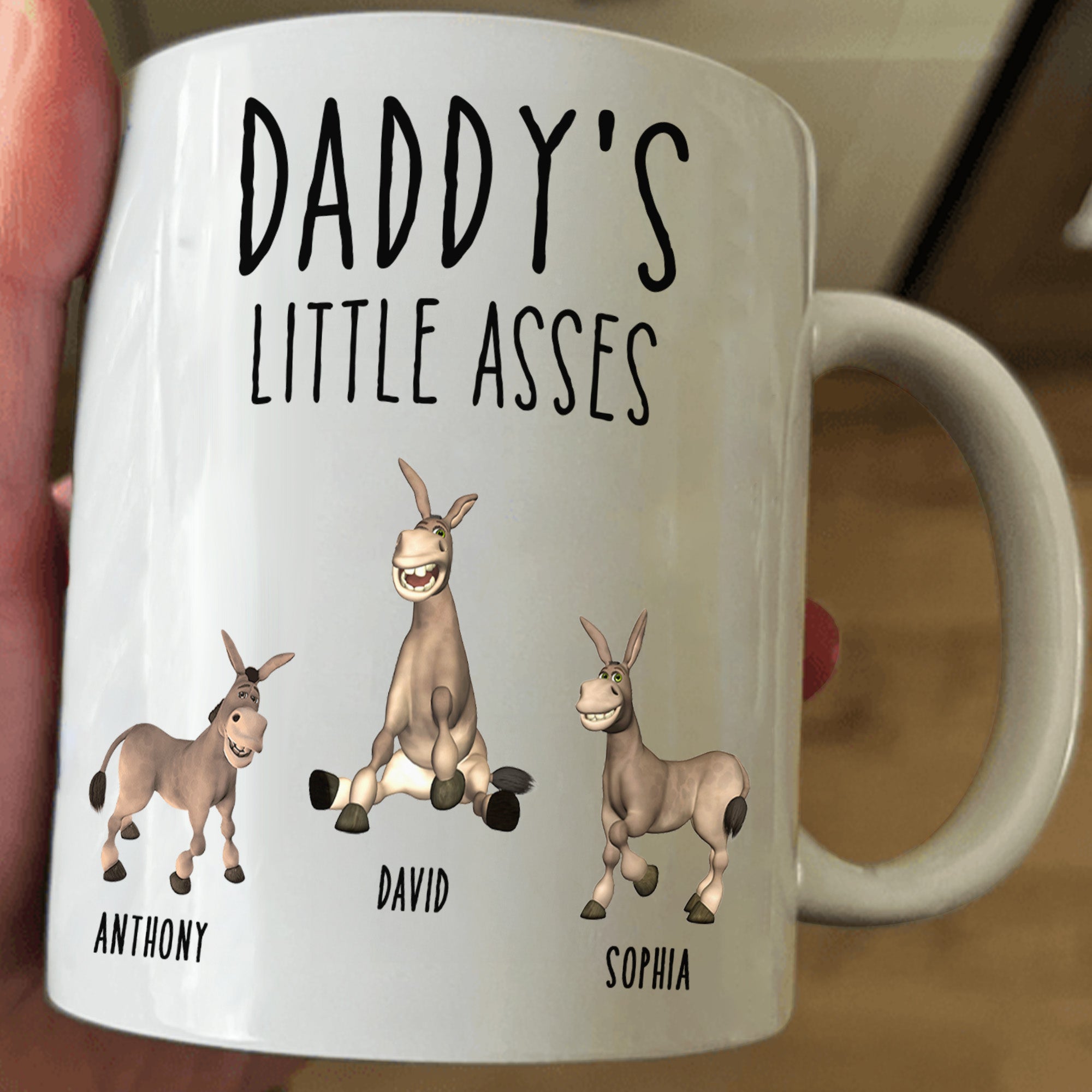 Daddy's Little Asses - Custom Title - Gifts For Mommy, Dad, Papa - Personalized Mug