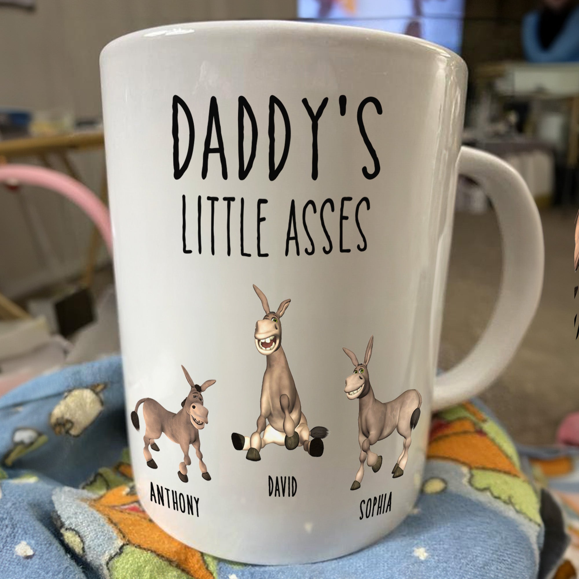 Daddy's Little Asses - Custom Title - Gifts For Mommy, Dad, Papa - Personalized Mug