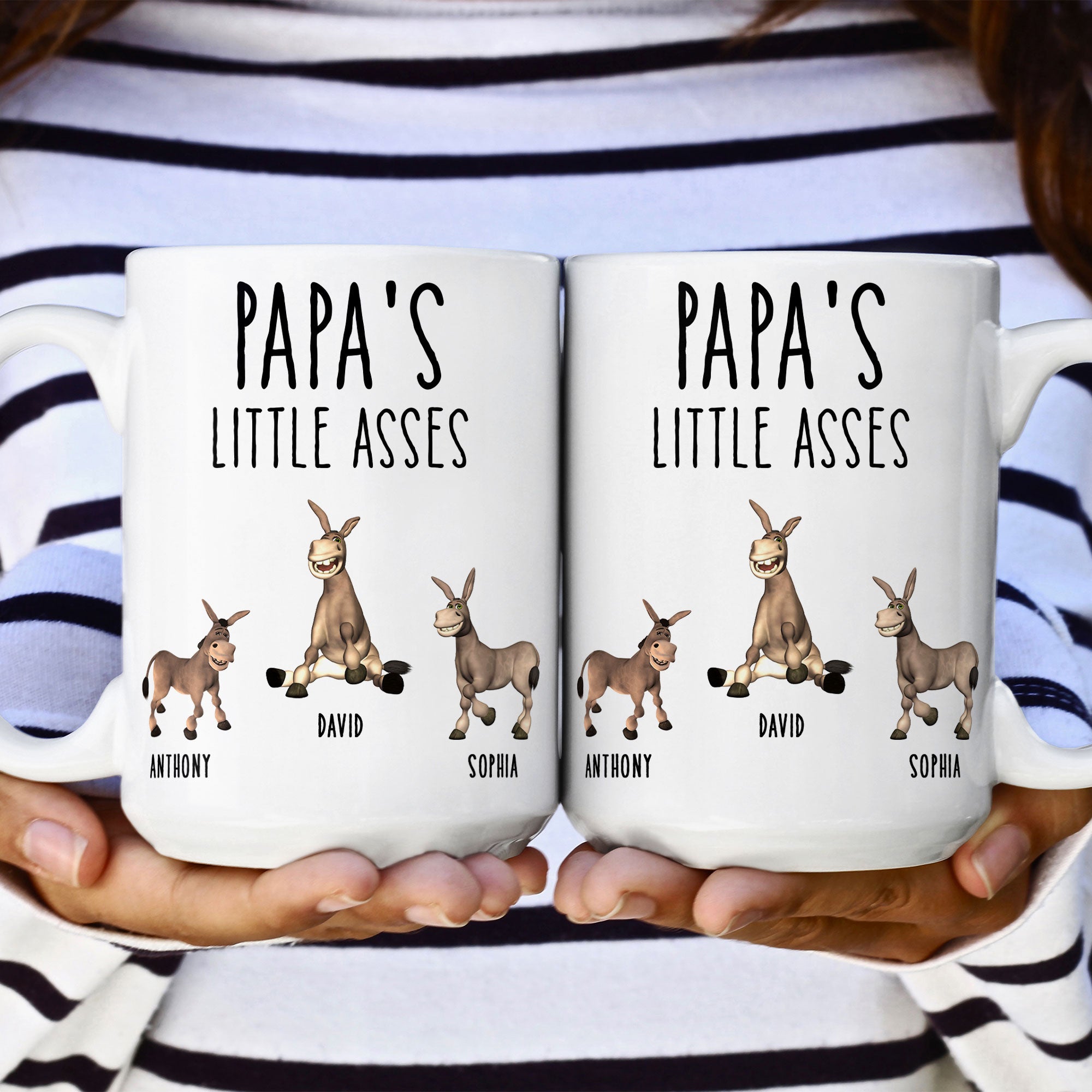 Daddy's Little Asses - Custom Title - Gifts For Mommy, Dad, Papa - Personalized Mug