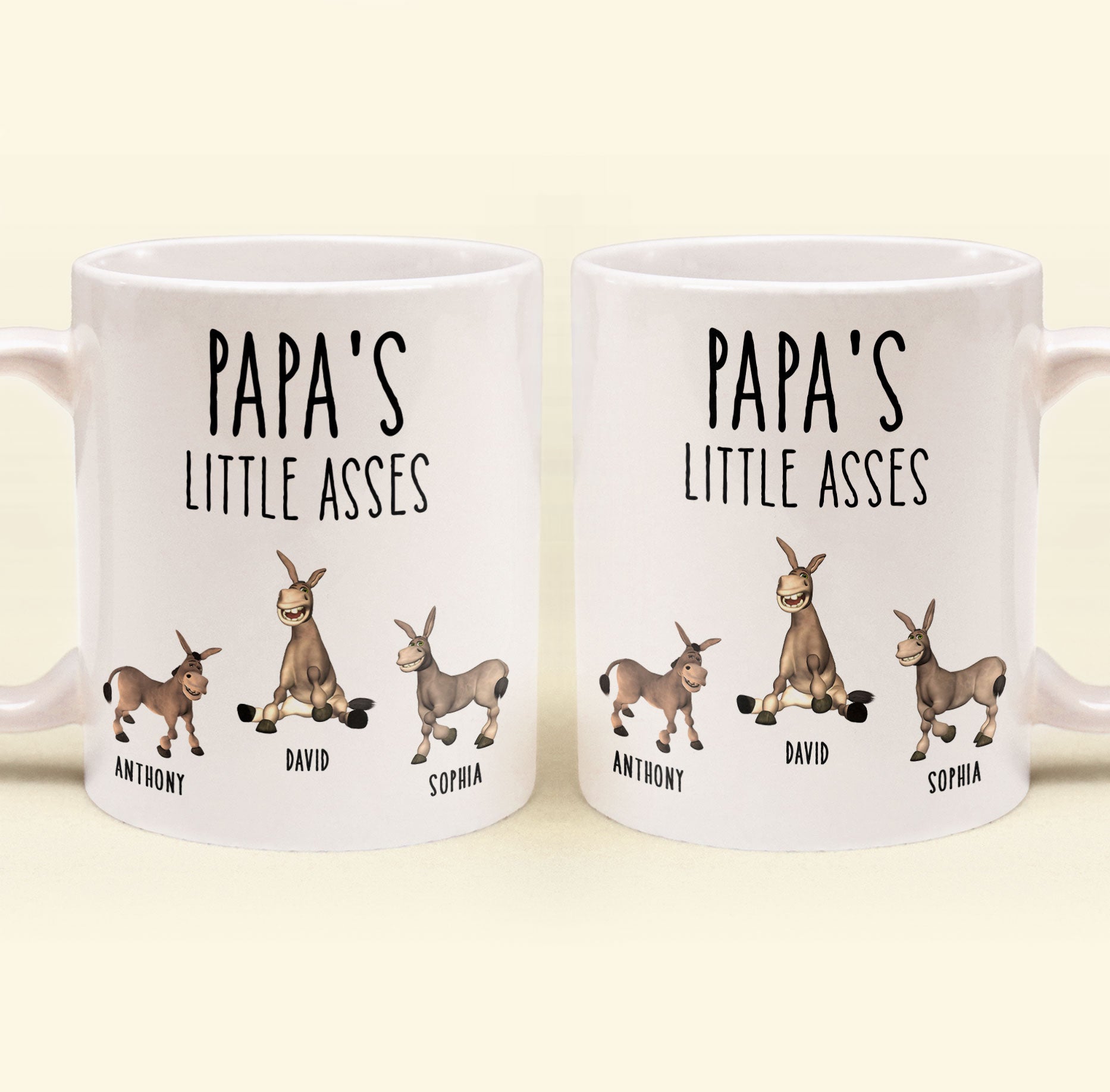 Daddy's Little Asses - Custom Title - Gifts For Mommy, Dad, Papa - Personalized Mug