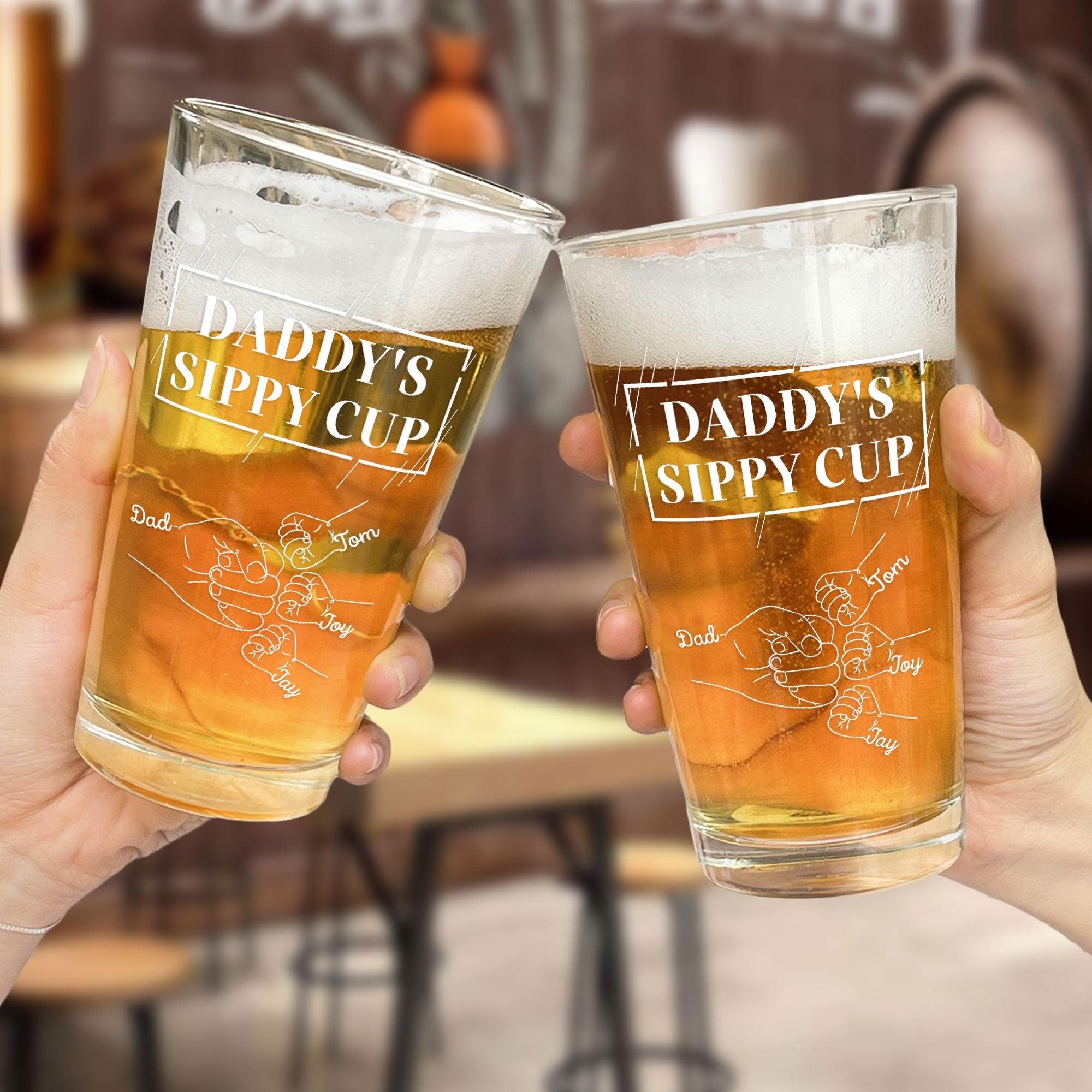 Daddy's Sippy Cup - Personalized Beer Glass