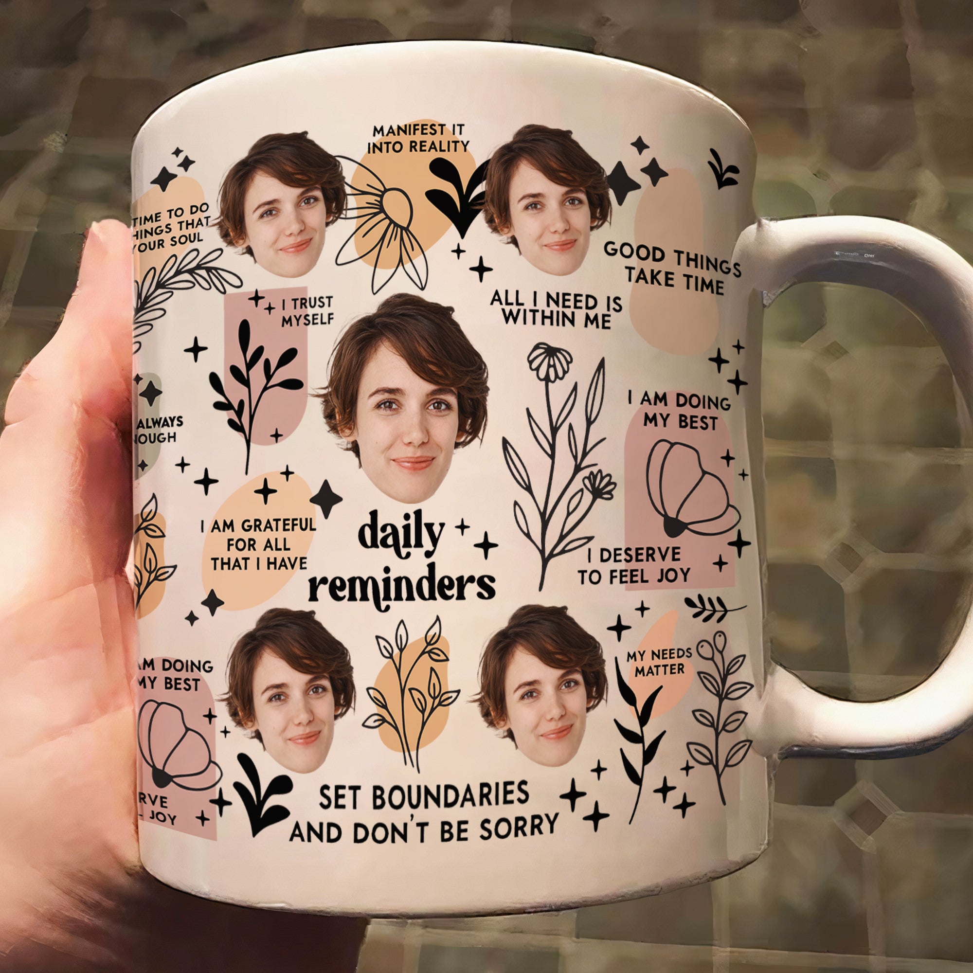 Daily Manifestation Reminders - Personalized Photo Mug