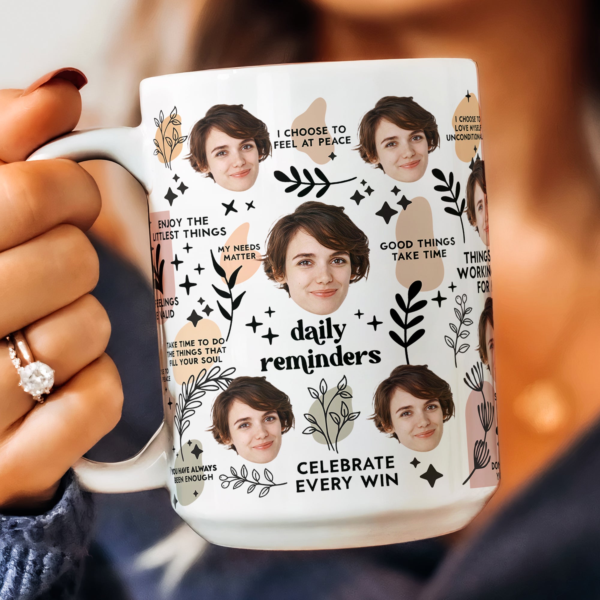 Daily Manifestation Reminders - Personalized Photo Mug