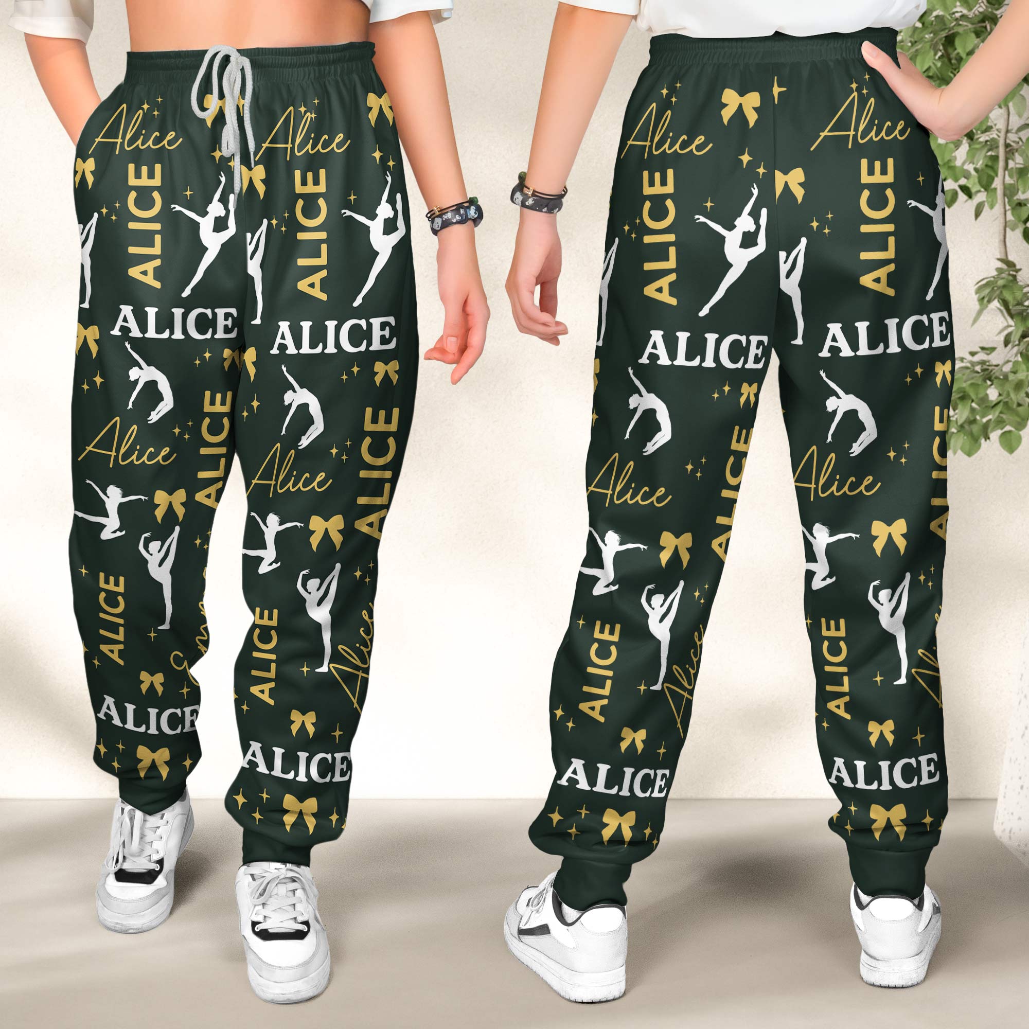 Dancing Girl Custom Name - Personalized Sweatpants