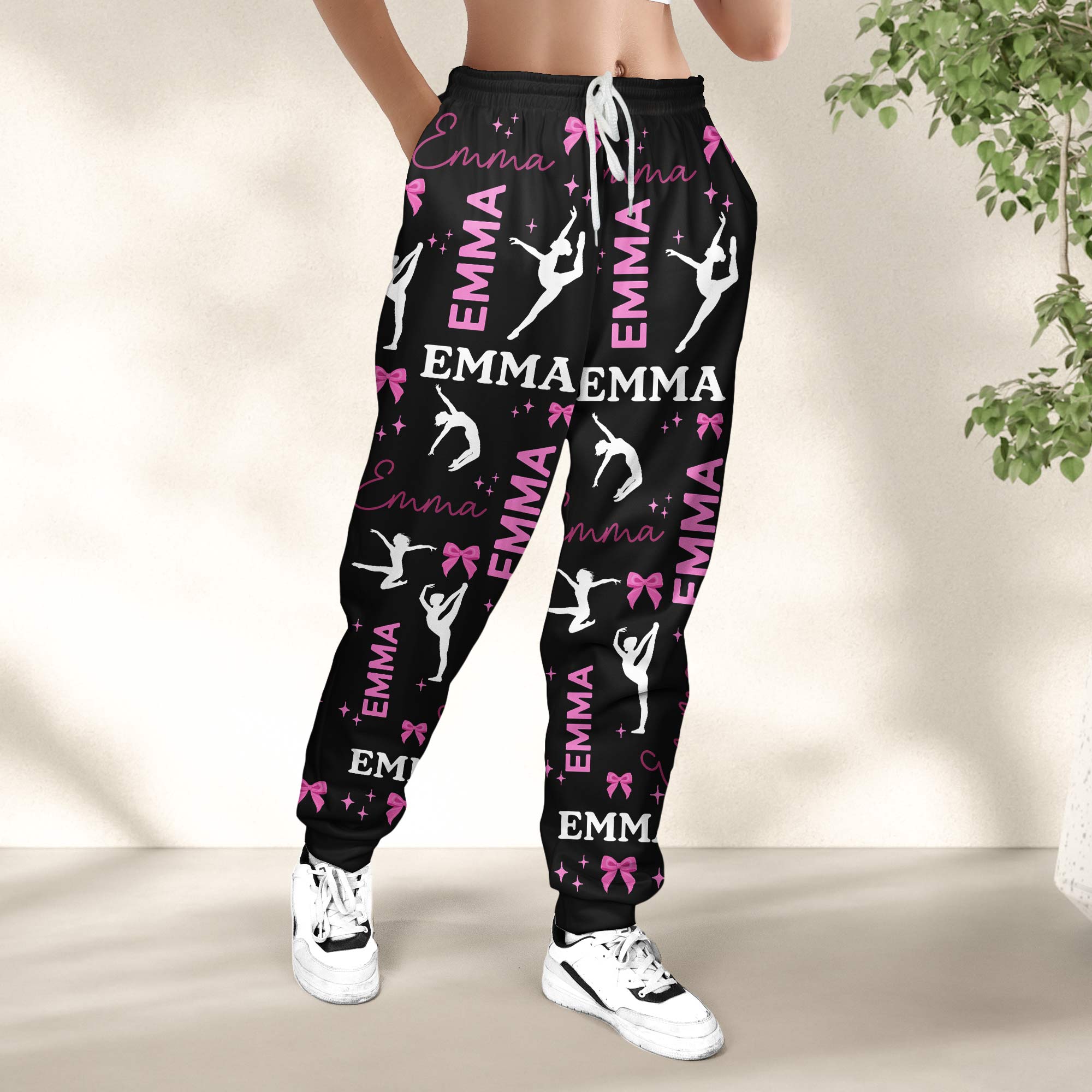 Dancing Girl Custom Name - Personalized Sweatpants