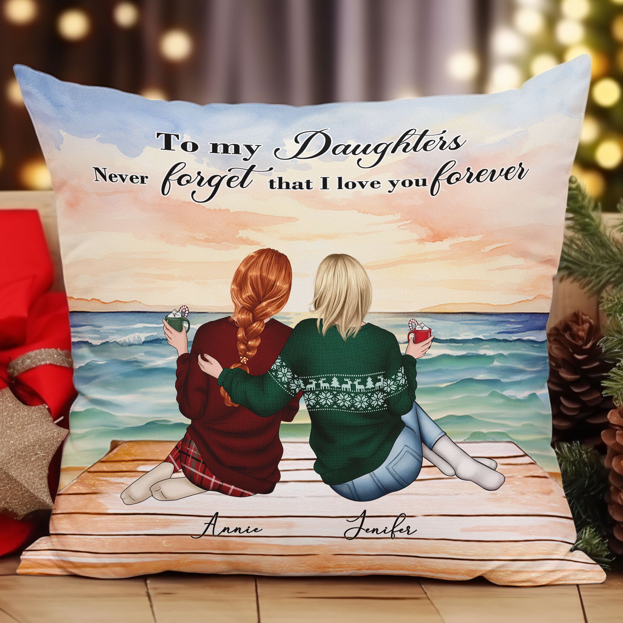 Daughter Never Forget That I Love You Forever - Personalized Pillow (Insert Included)