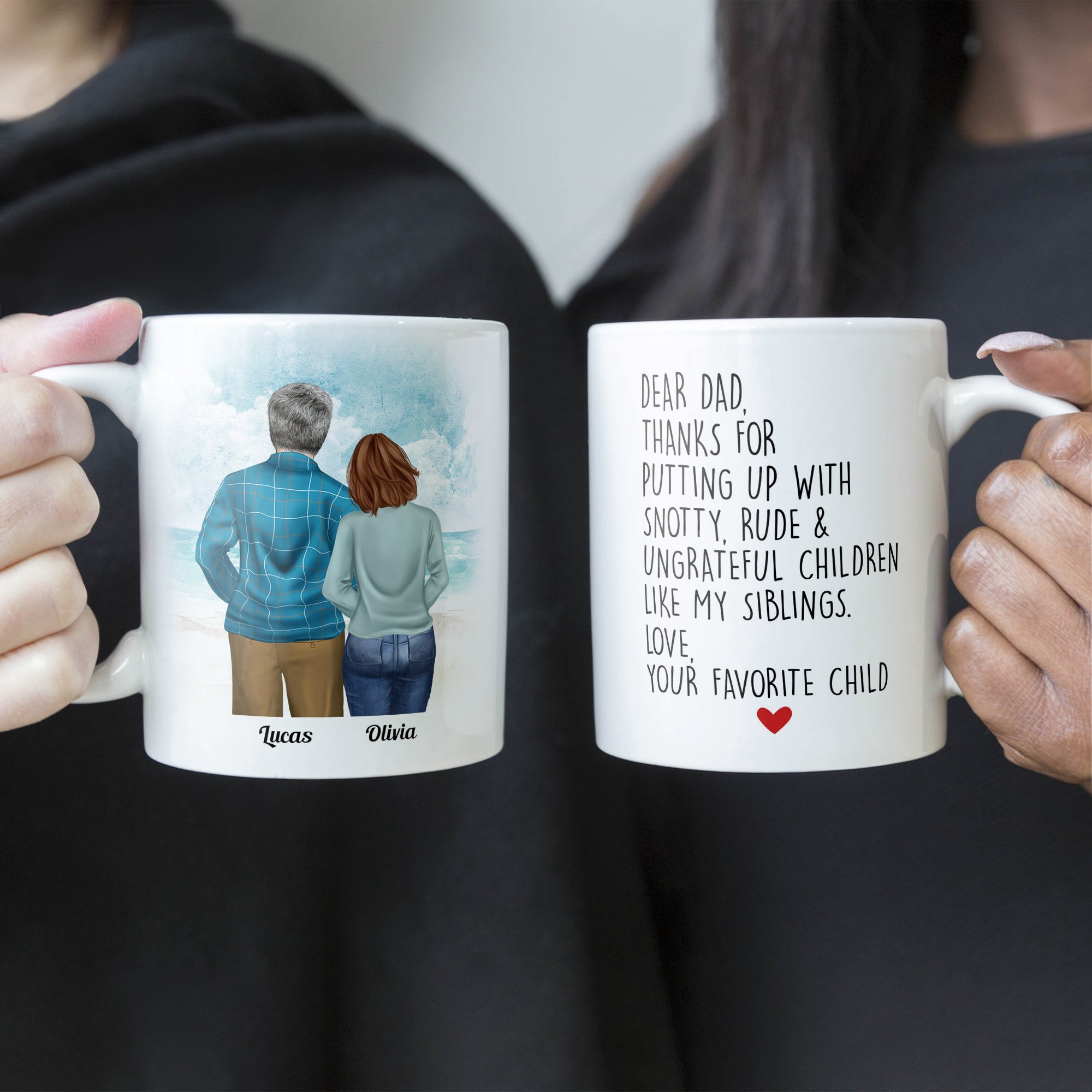 Dear Dad - Personalized Mug - Birthday, Father's Day Gift For Father, Dad, Dada, Daddy  - From Daughter