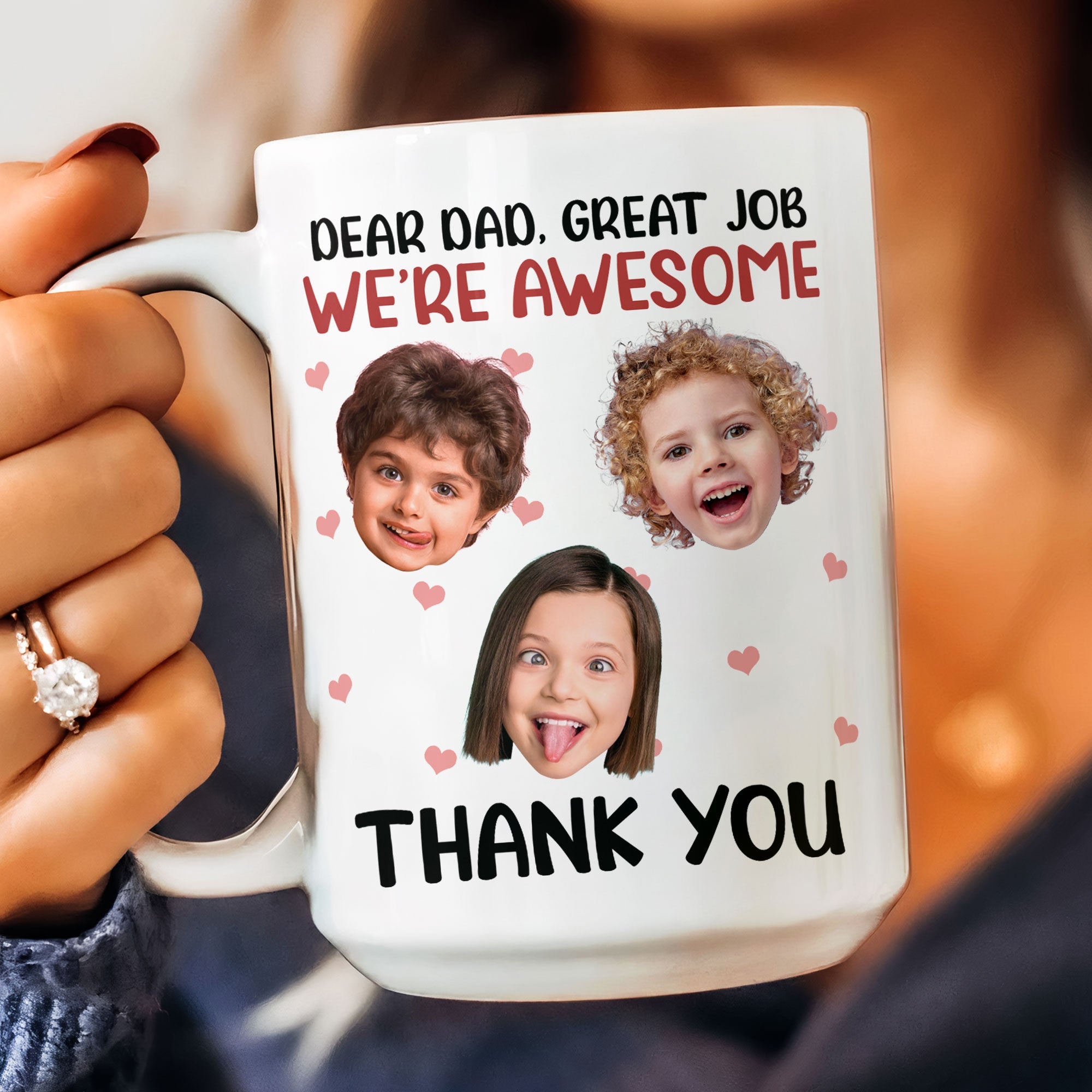 Dear Dad, Great Job - Personalized Photo Mug