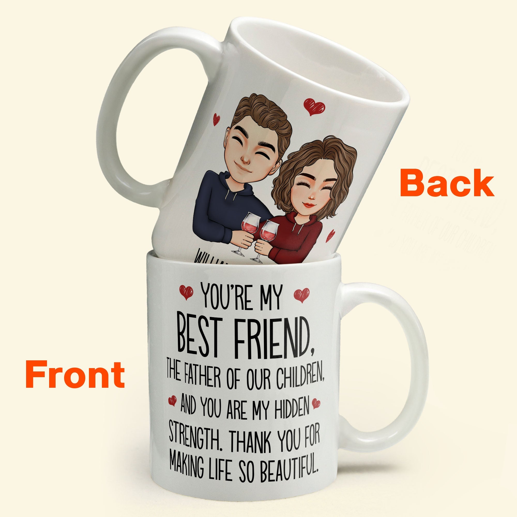 Dear Husband, Thank You From Wife - Personalized Mug