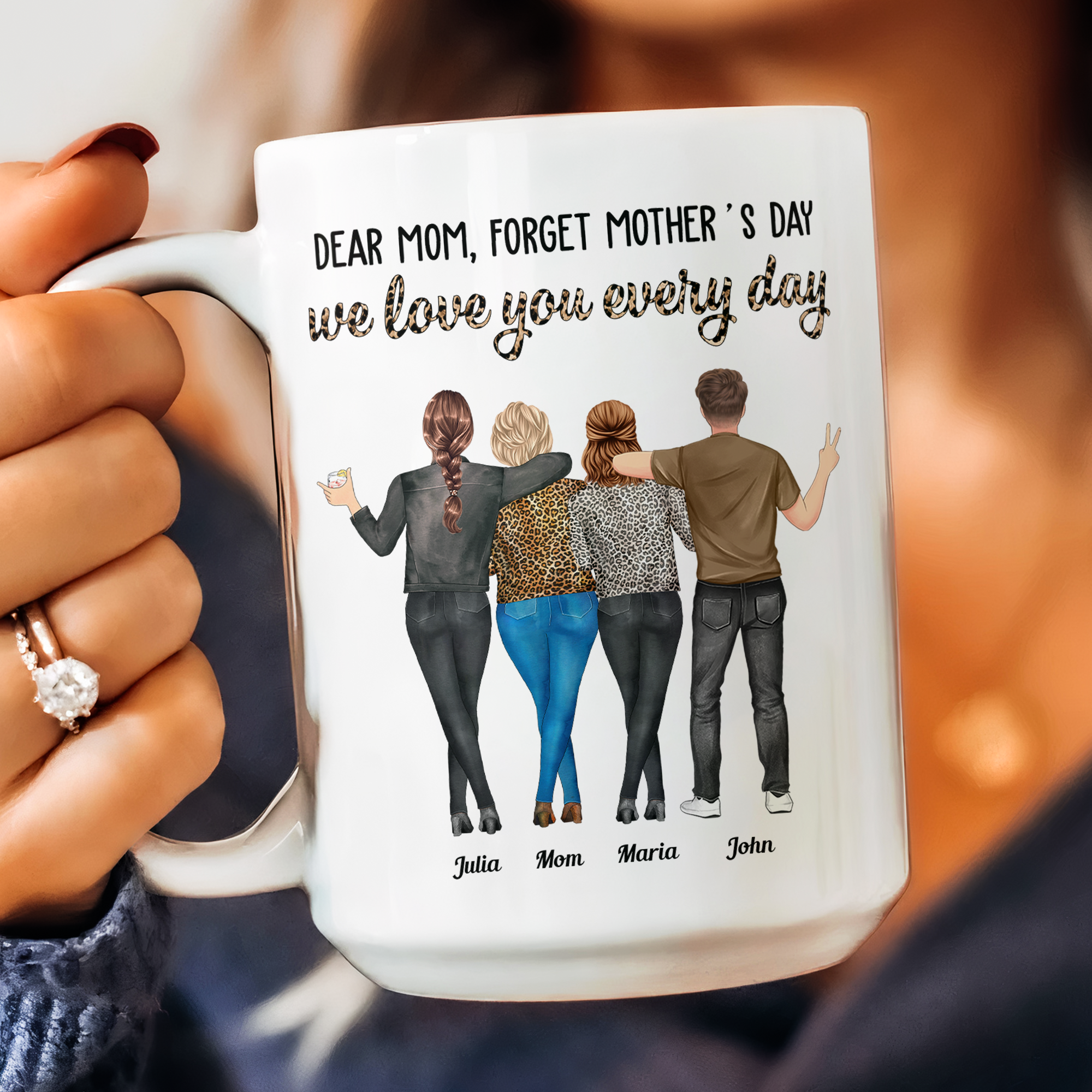 Dear Mom, Forget Mother's Day Love You Every Day - Personalized Mug