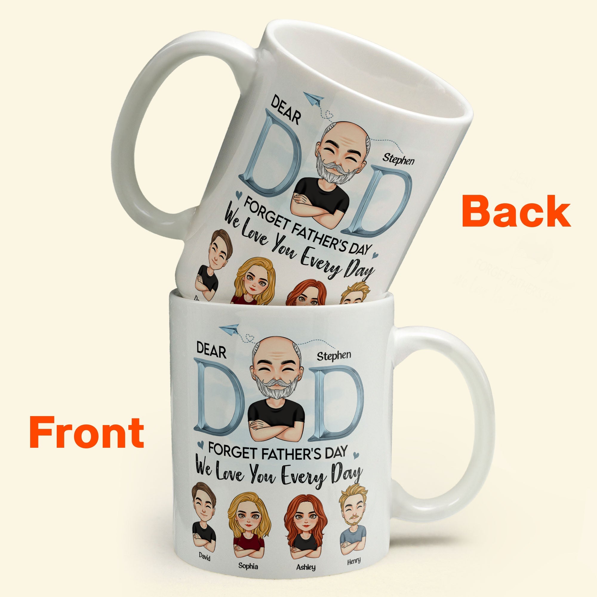 Dear Dad, We Love You - Personalized Mug