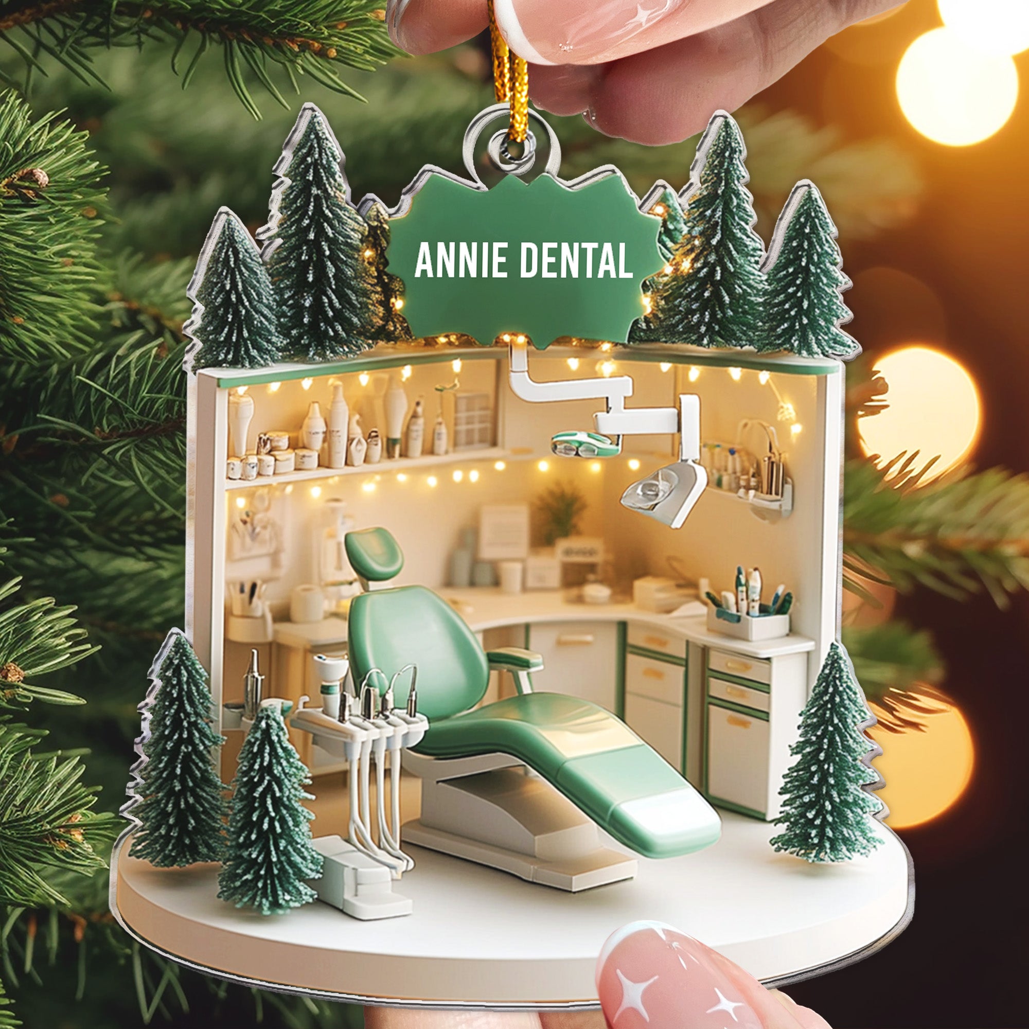 Dental Christmas Ornaments - Dentist Ornament - Dental Office - Personalized Acrylic Ornament