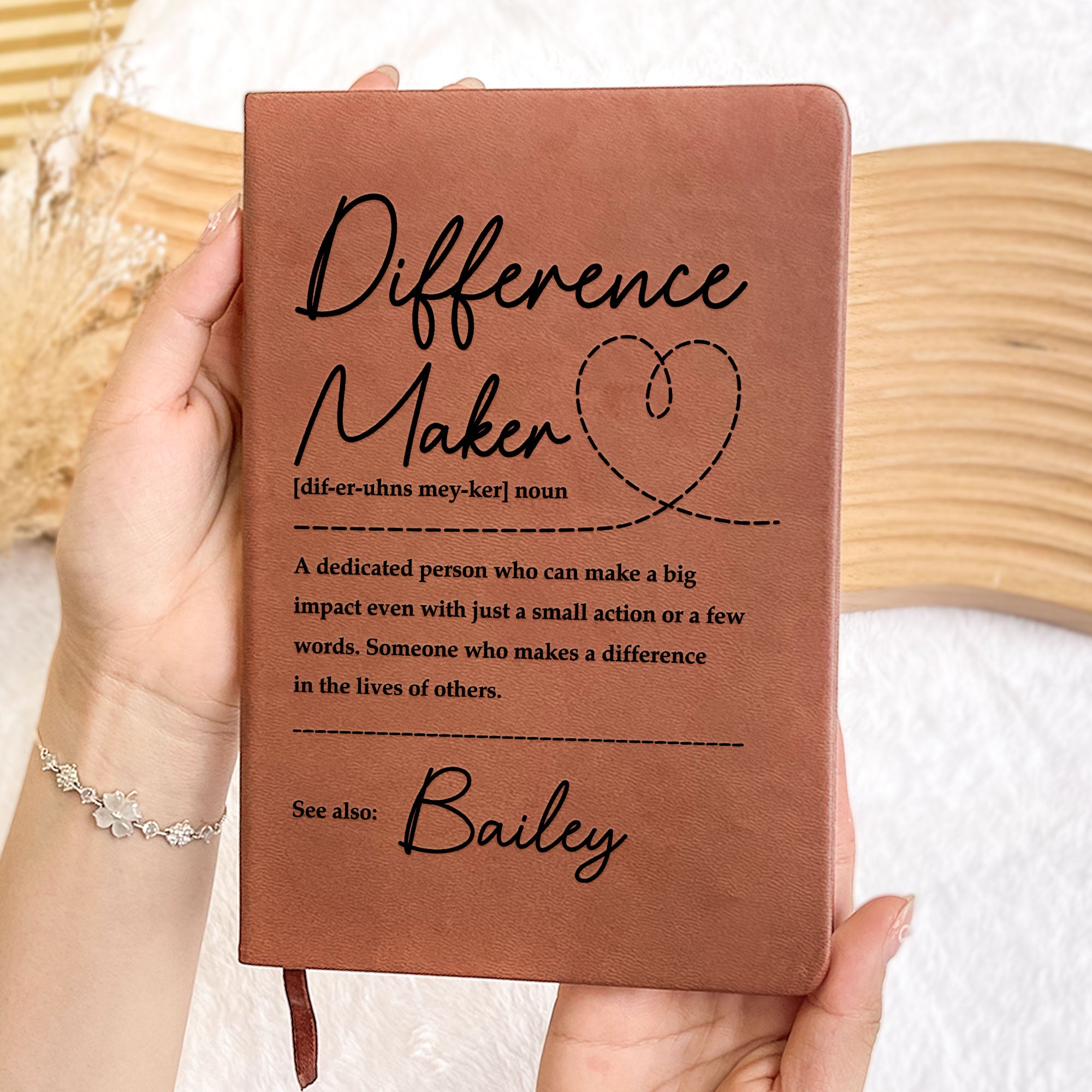 Difference Maker - Personalized Leather Journal