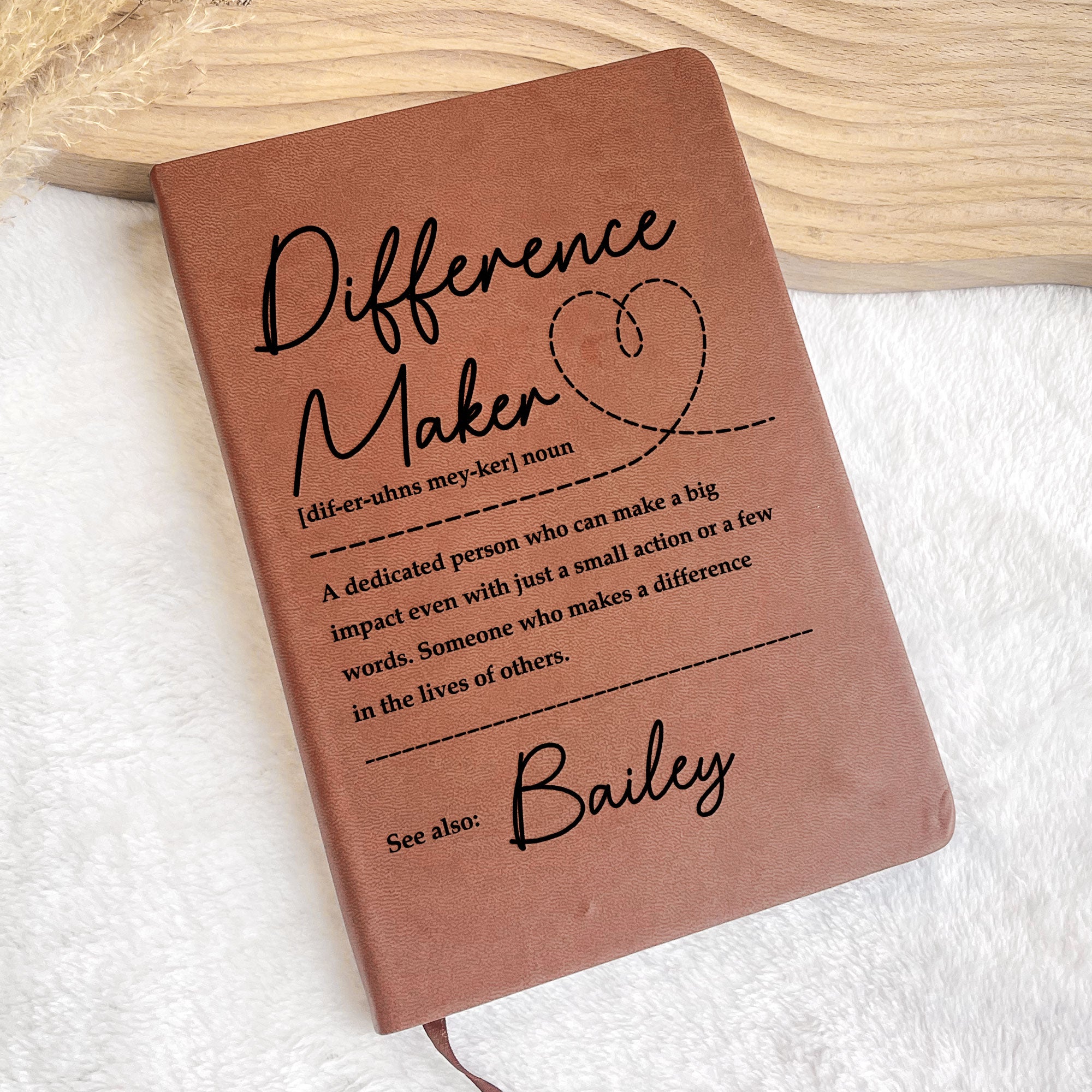 Difference Maker - Personalized Leather Journal