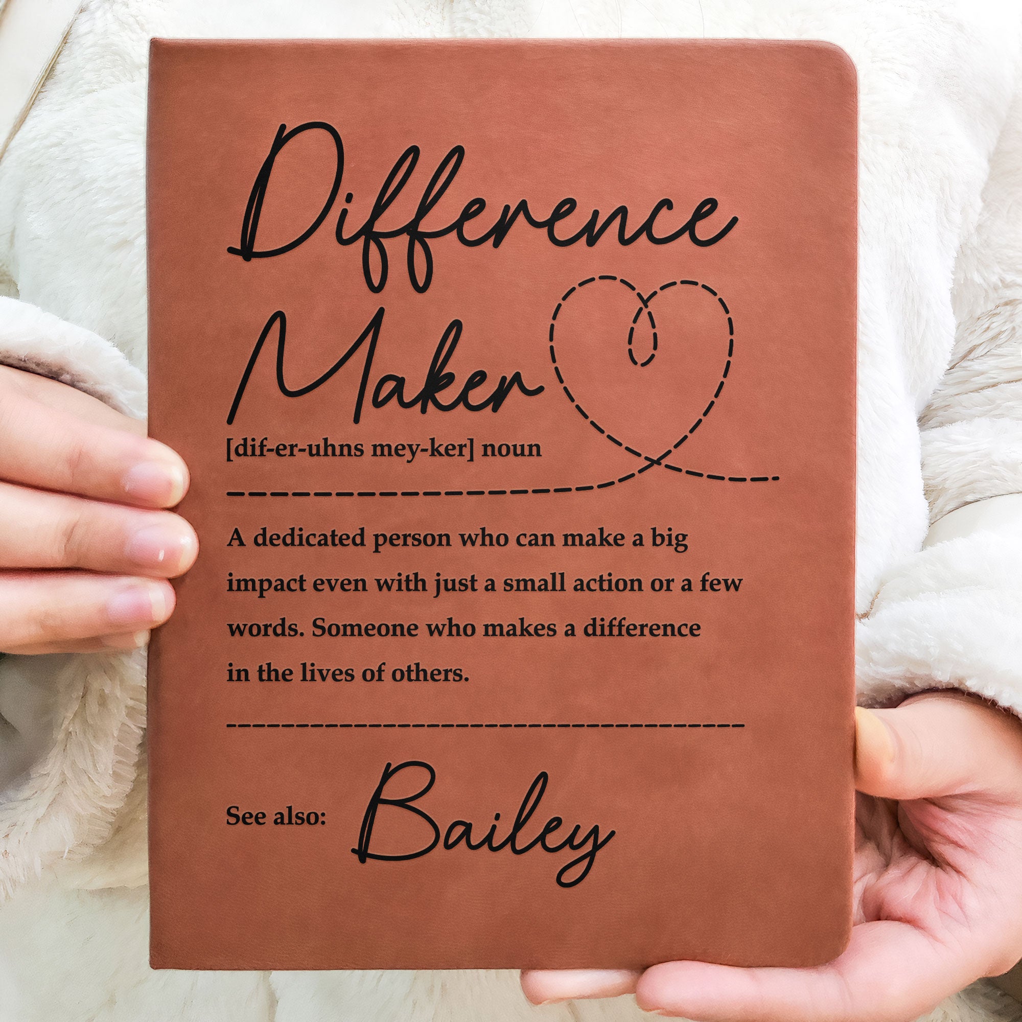 Difference Maker - Personalized Leather Journal