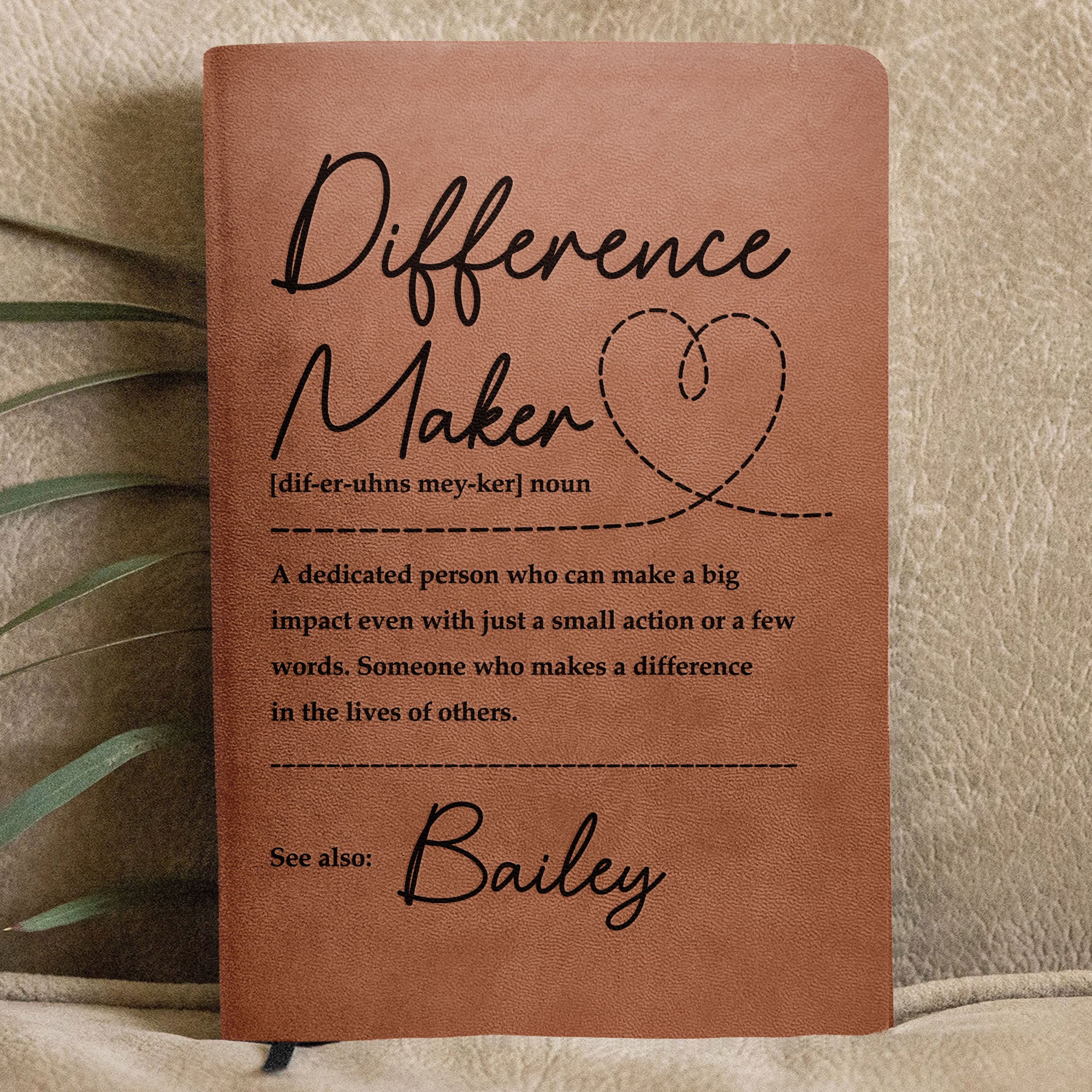 Difference Maker - Personalized Leather Journal