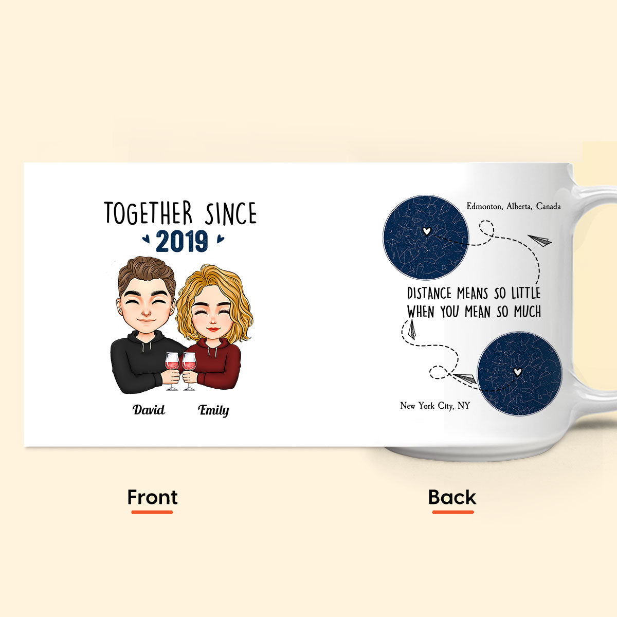 Distance Means So Little - Personalized Mug