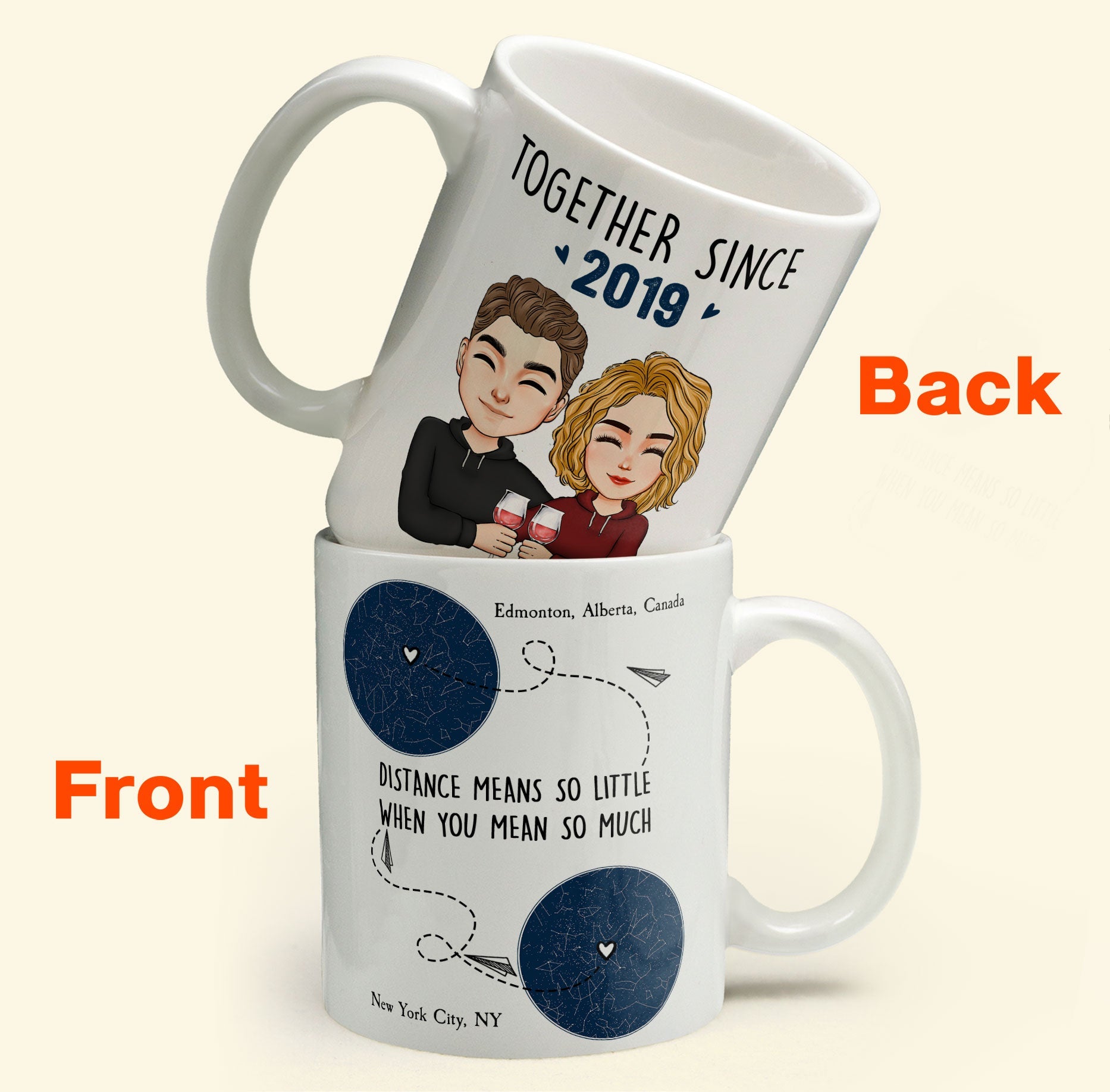 Distance Means So Little - Personalized Mug