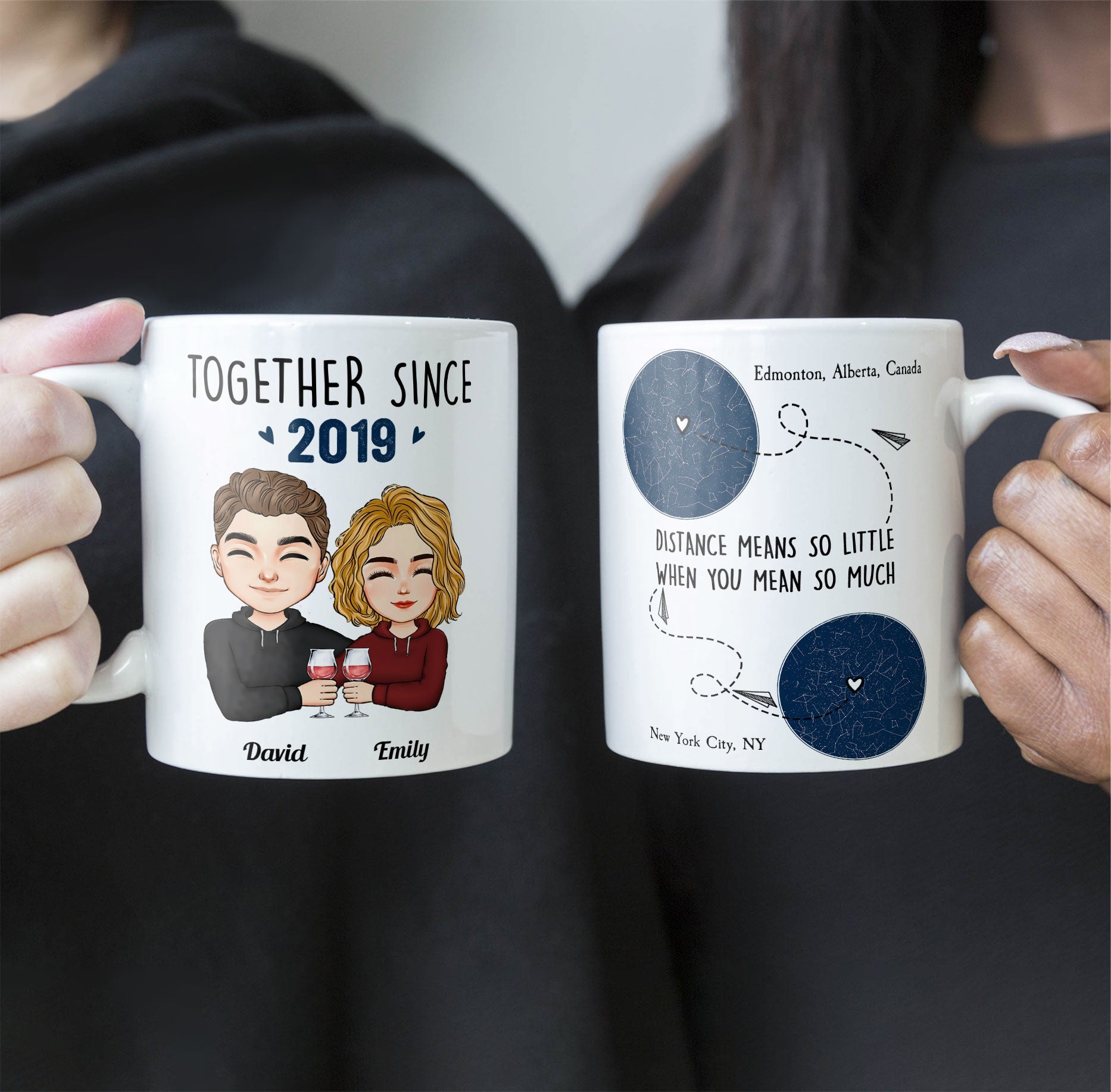 Distance Means So Little - Personalized Mug