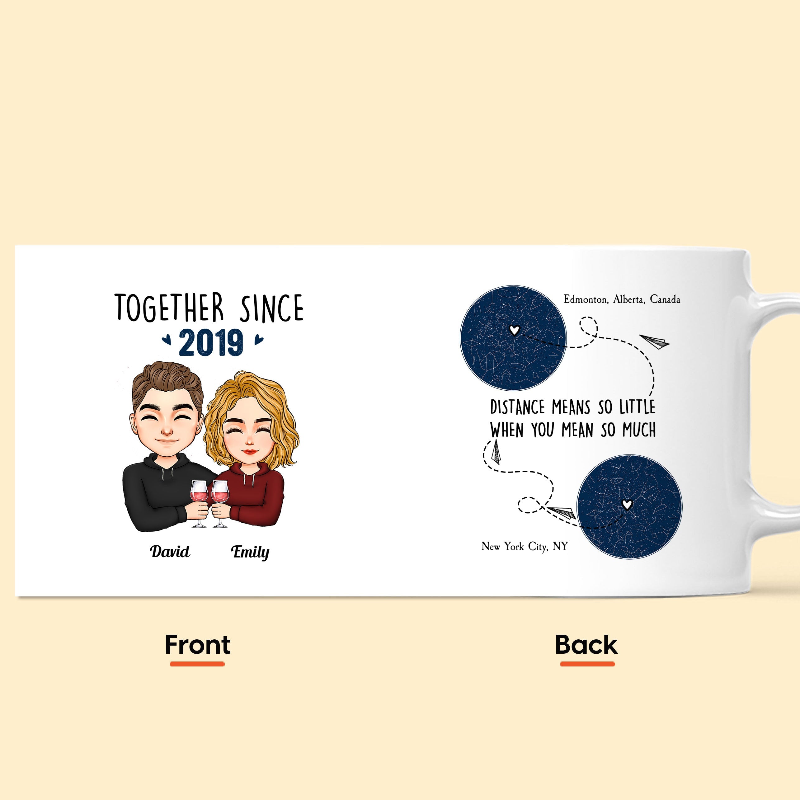 Distance Means So Little - Personalized Mug