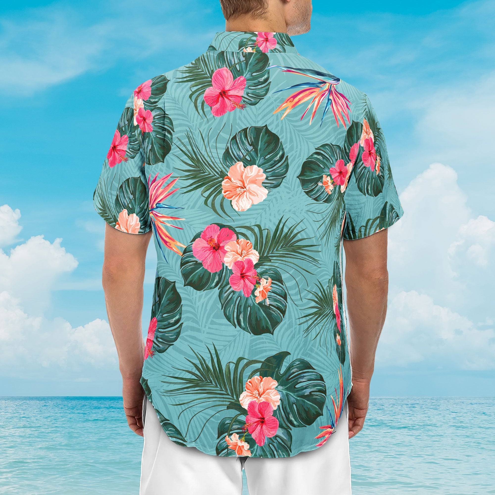 Dog Cat Pet Lovers Tropical Flower Leaf Summer Paradise - Personalized Hawaiian Shirt