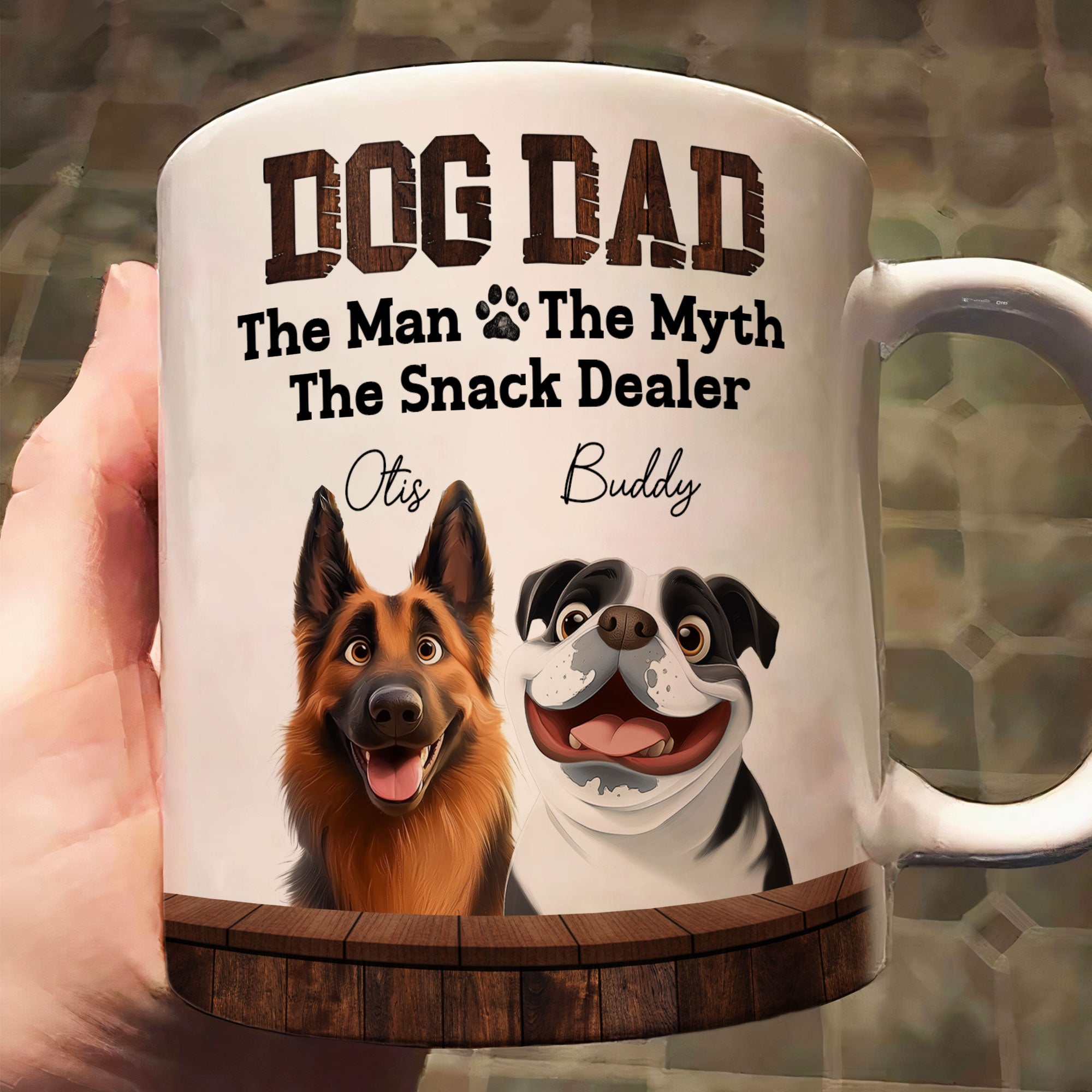 Dog Dad The Snack Dealer - Personalized Mug