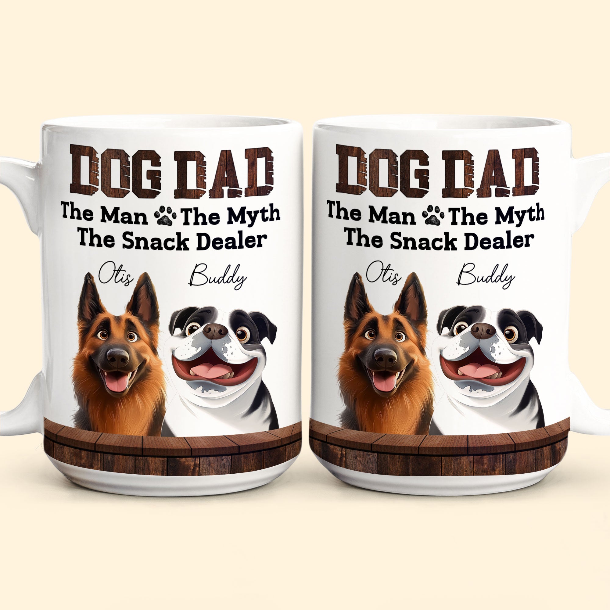 Dog Dad The Snack Dealer - Personalized Mug