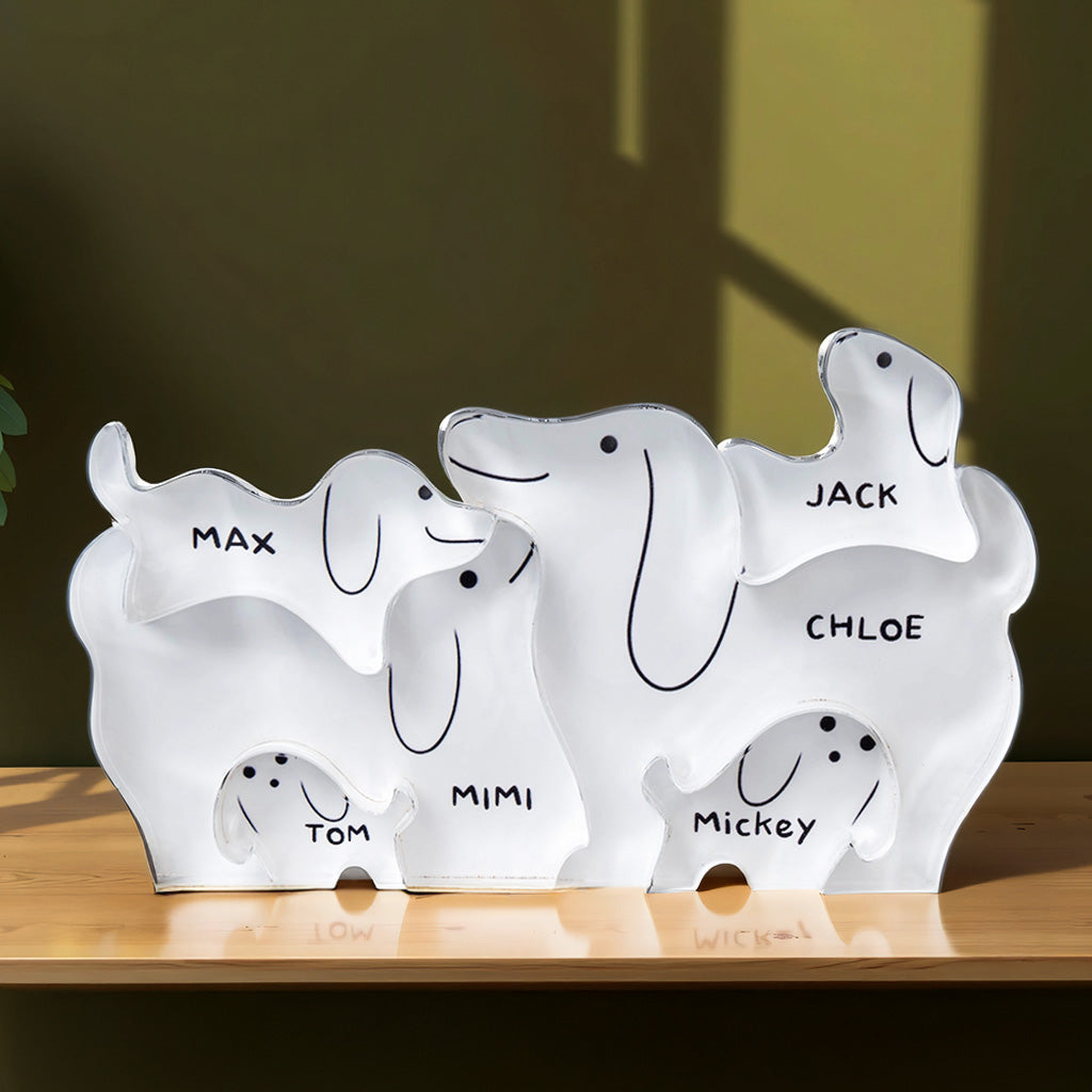 Dog Family - Personalized Acrylic Family Puzzle