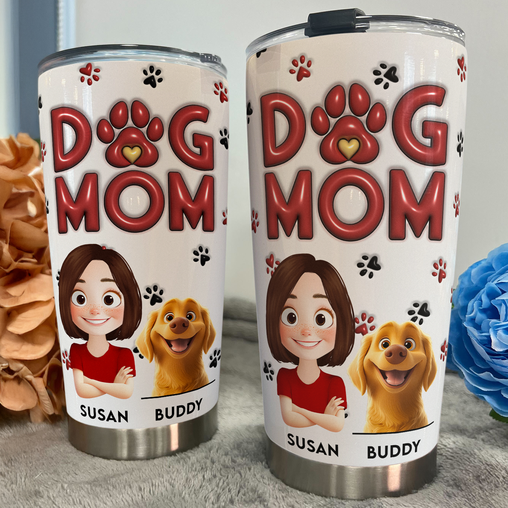 Dog Mom - New Cartoon Pet - Personalized Tumbler Cup