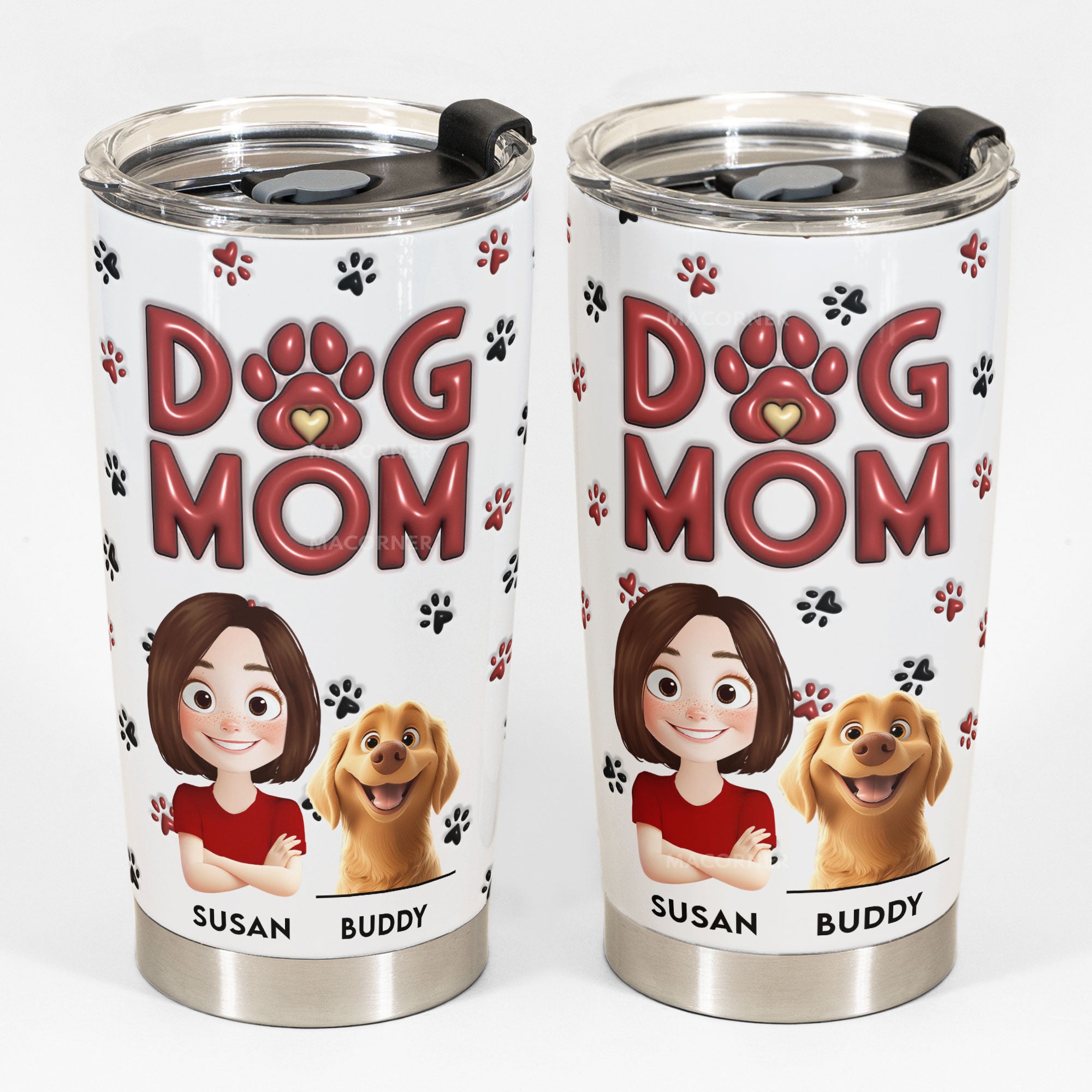 Dog Mom - New Cartoon Pet - Personalized Tumbler Cup