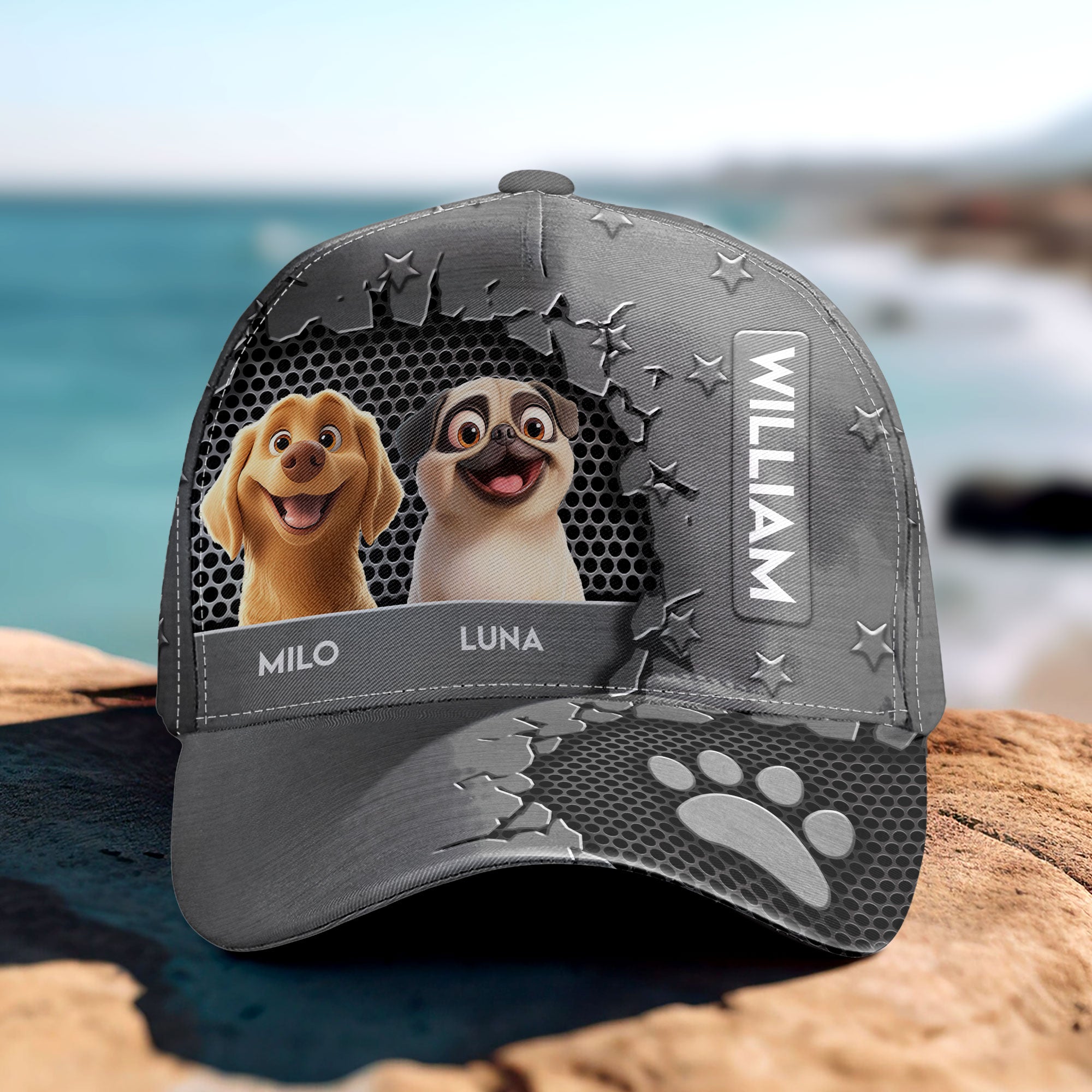 Dog Mom Dog Dad - New Version - Personalized Classic Cap