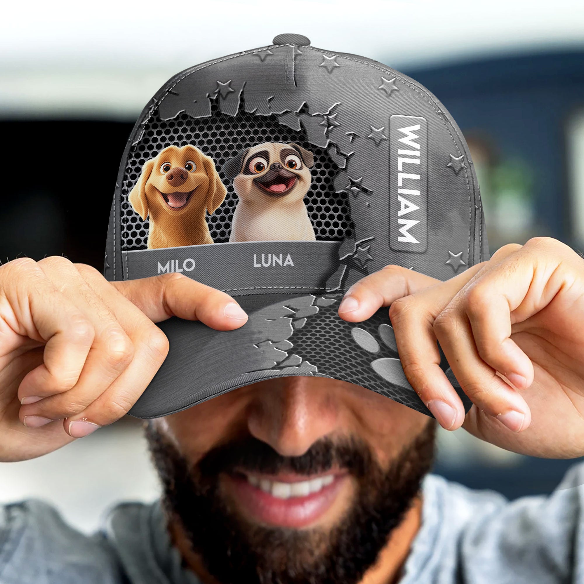 Dog Mom Dog Dad - New Version - Personalized Classic Cap