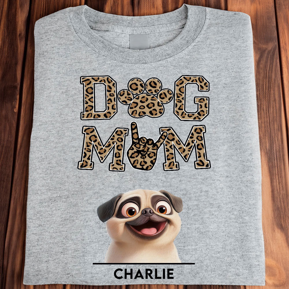 Dog Mom Leopard Version - Personalized Shirt