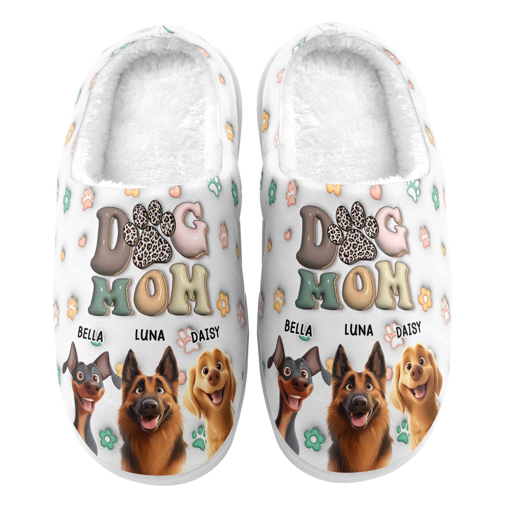 Dog Mom New Cartoon Dog - Personalized Slippers