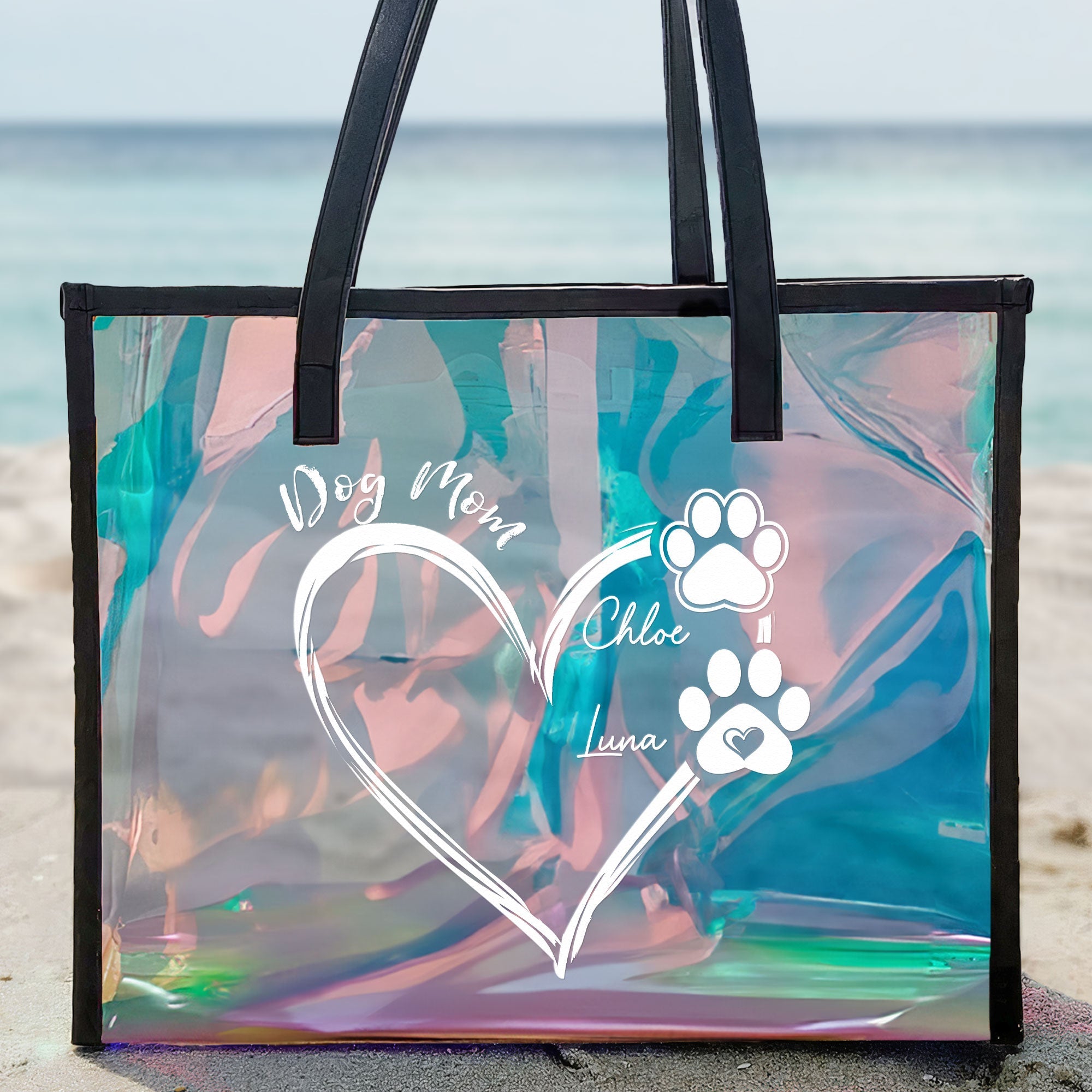 Dog Mom - Personalized Holographic Tote