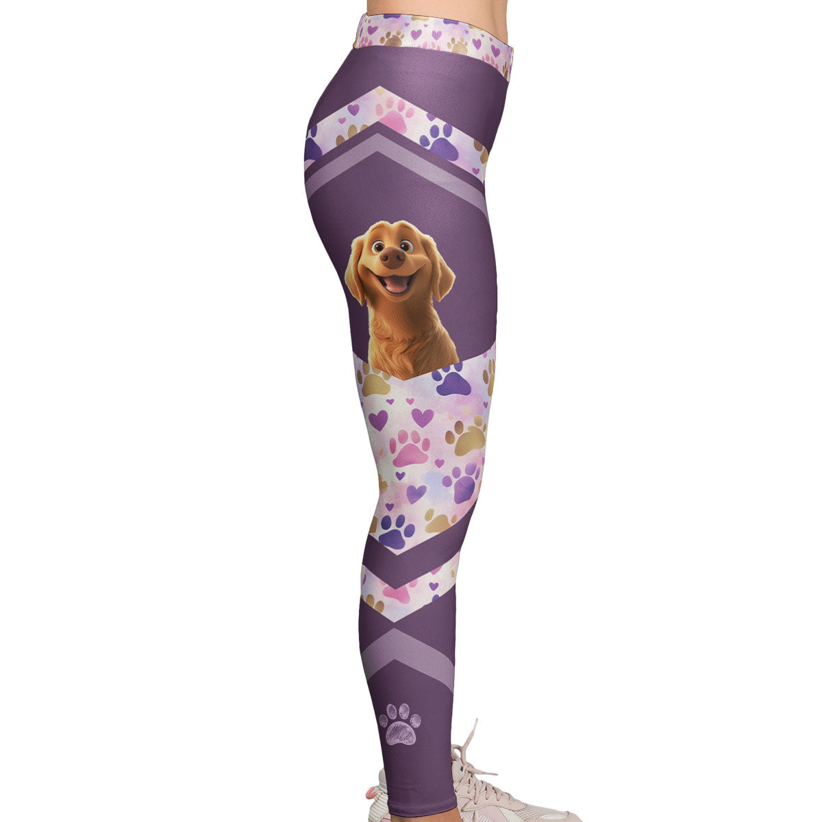 Dog Peeking - Personalized Leggings